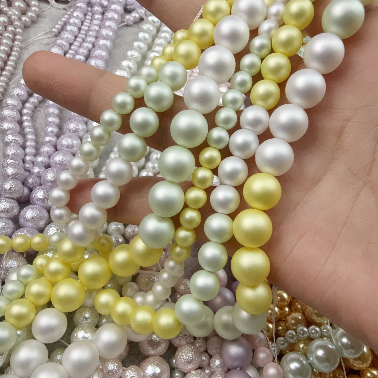 0 0今日新作 ピンク紫白パール(1110)