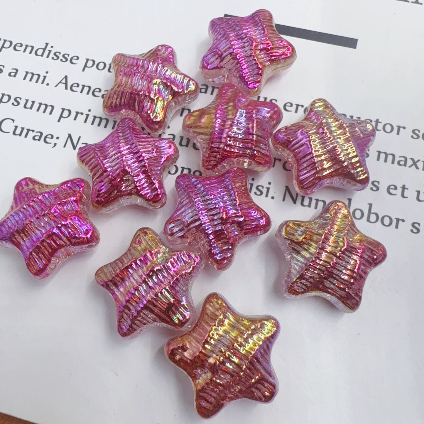 0 0今日新作 波型五芒星ビーズ（0102）