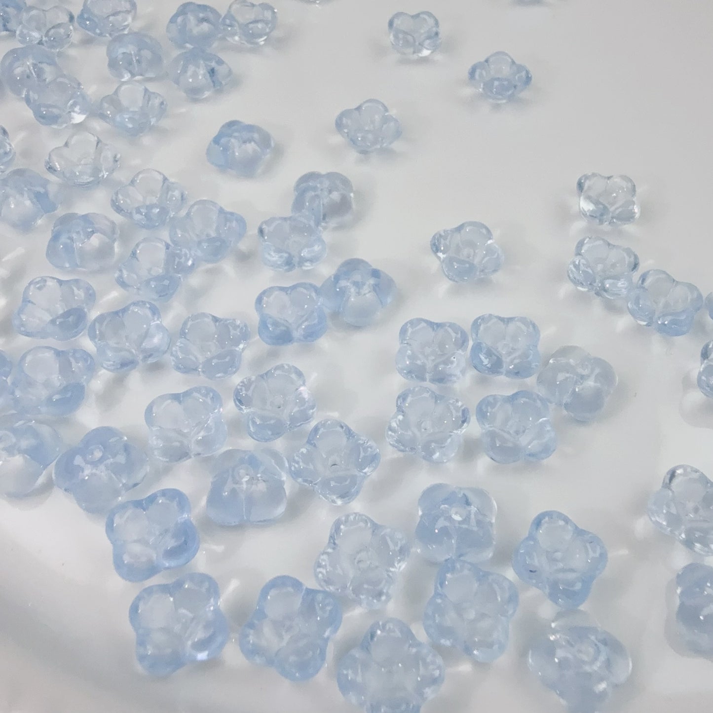 0 0今日新作 クリアガラスビーズ-ぷっくり金木犀(0108)