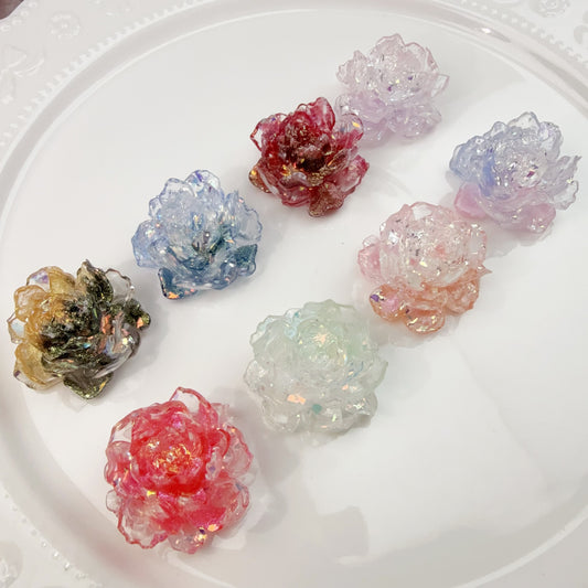 0 0今日新作 立体薔薇 夜光効果 通し穴(0522)