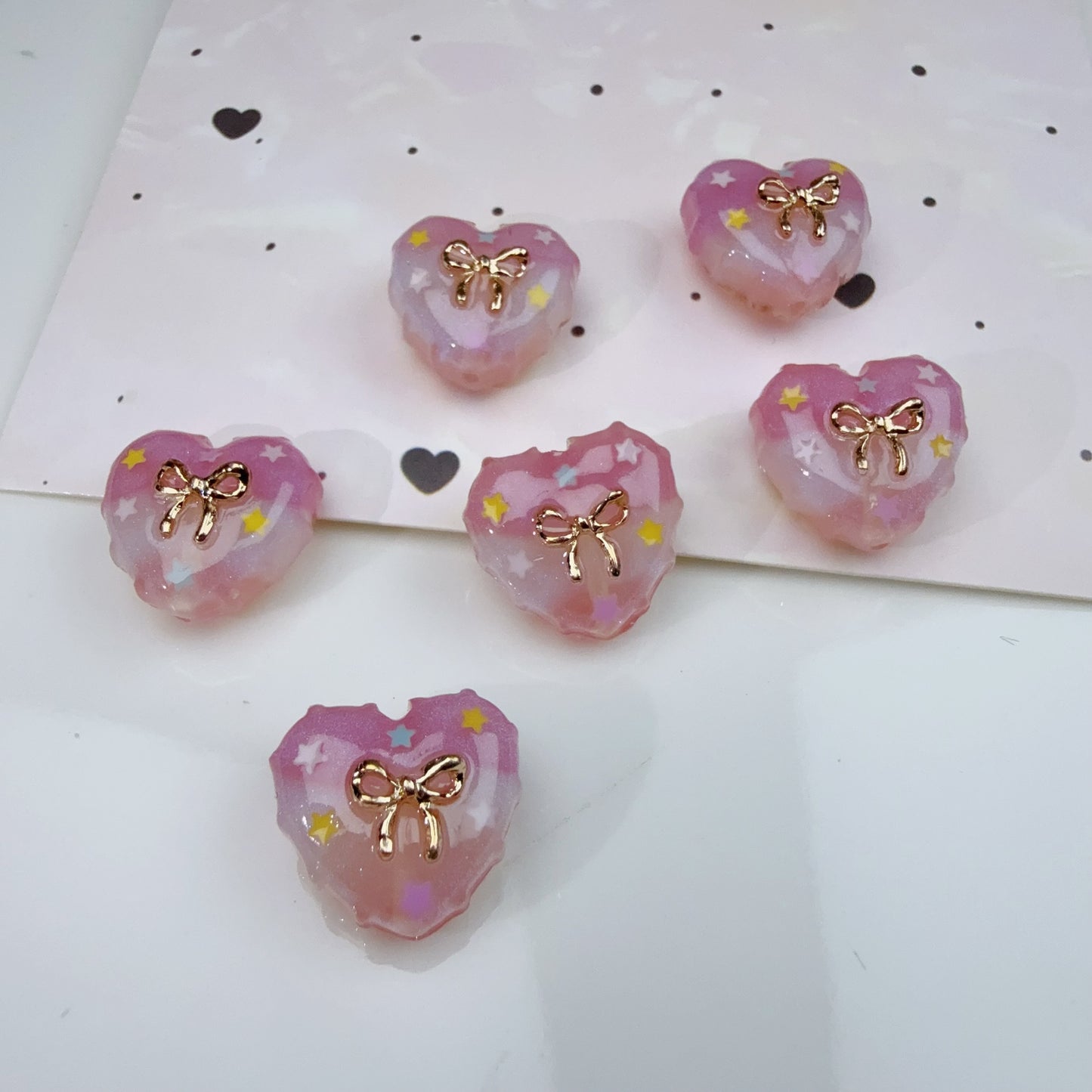 0 今日新作 樹脂リボンハート(