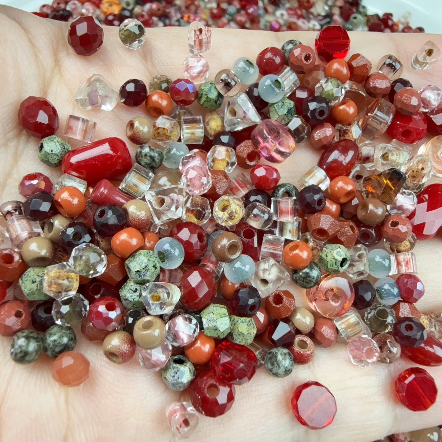 0 0今日新作 山楂赤 シードビーズ混ぜ (0915)