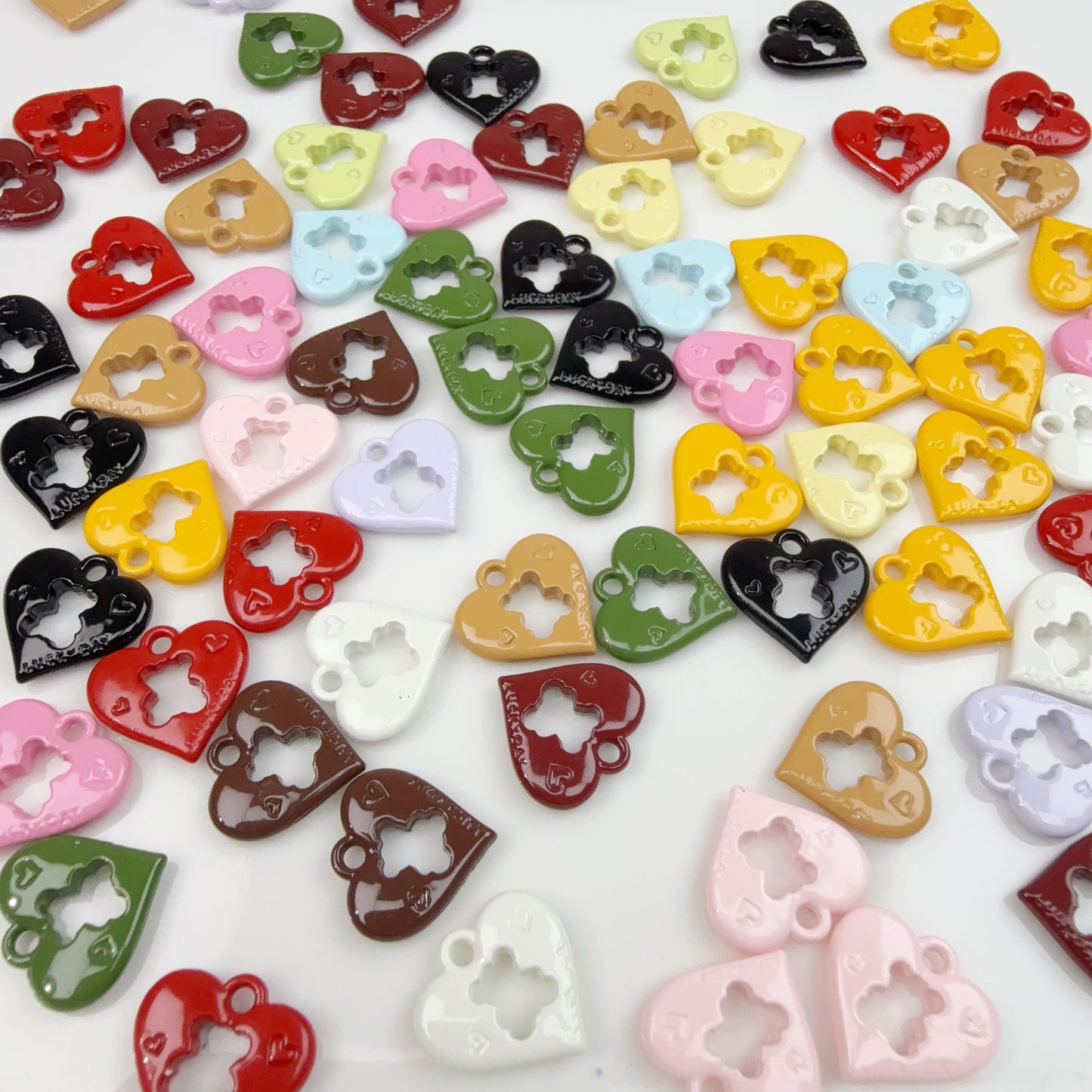 0 0今日新作 合金-熊型透かしハート(0308)