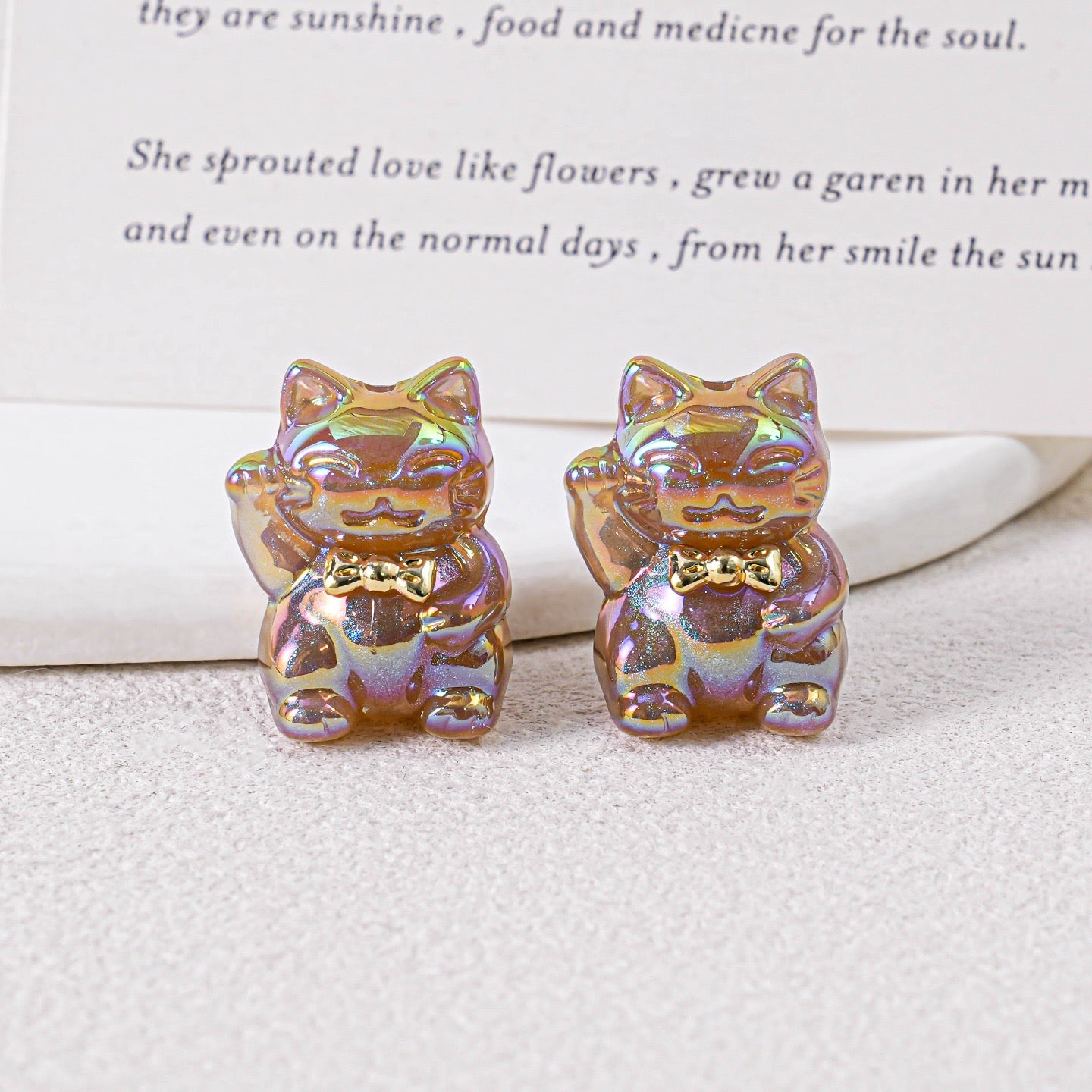 0 0今日新作 ミニチュア招き猫 树脂（1230）