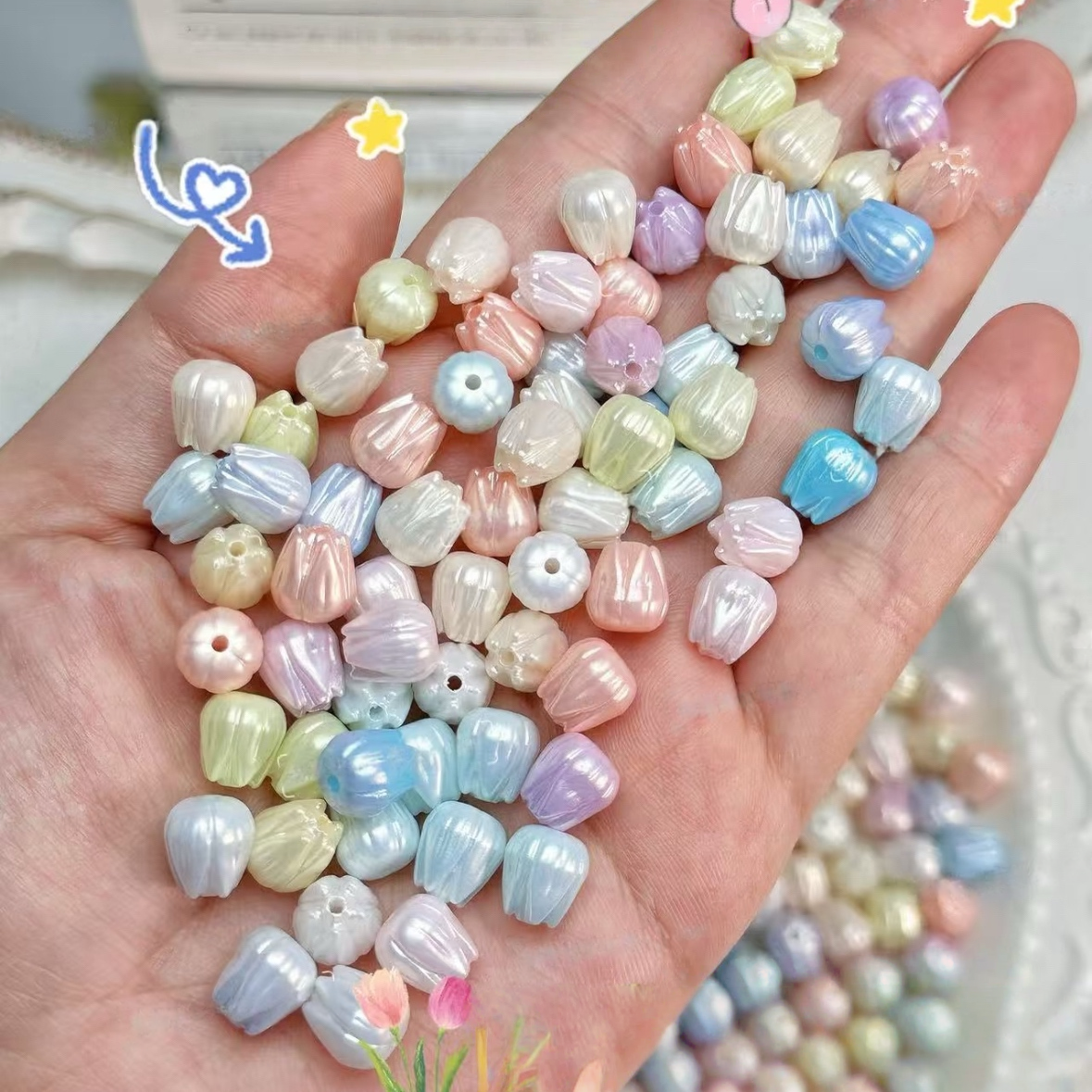 0 0再入荷 チューリップーパールシェード金輝き 葉っぱ追加(0309)