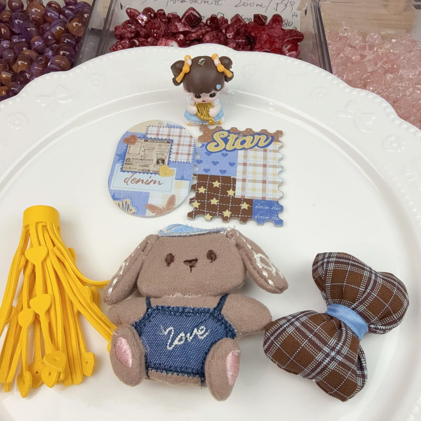 0 0今日新作 デニムブルーチェック アクリル混ぜ(1203)