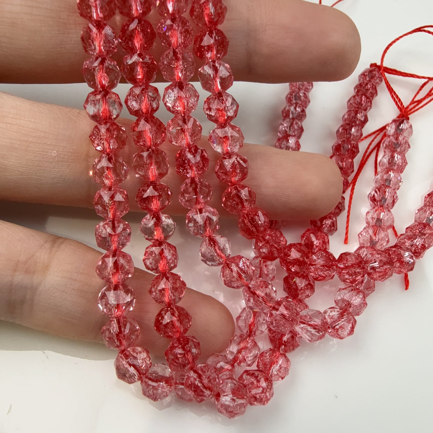 0 0今日新作 花ボールカット6ミリ-超クリア単色(0909)