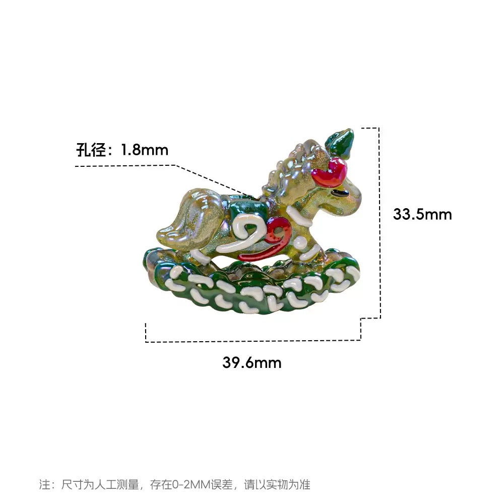 2-J 油絵手描きユニコーン 树脂（0606）
