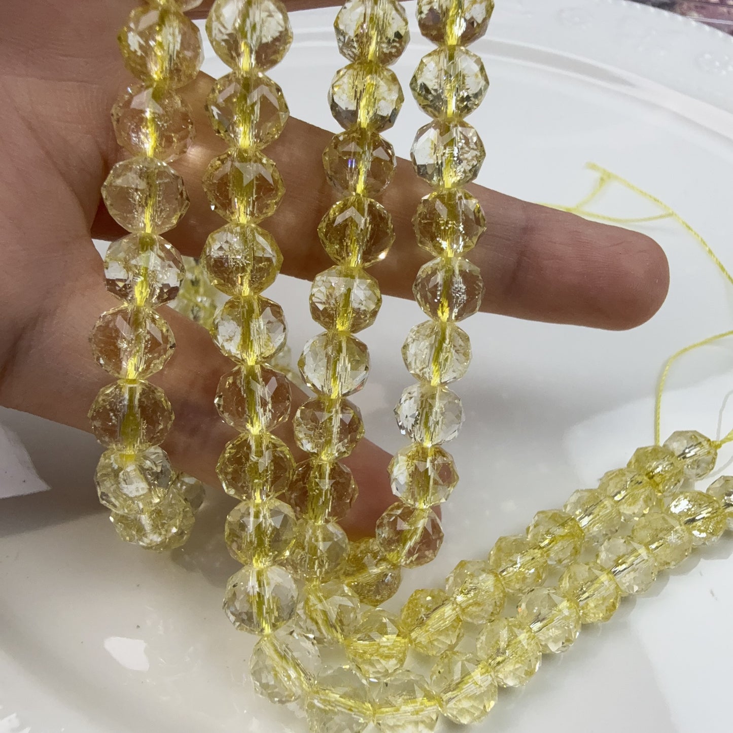 0 0今日新作 花ボールカット2-超クリア単色8ミリ(0909)