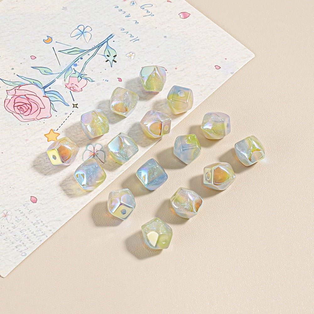 0 今日新作 敦煌の細かいキラめきを持つ三色ストーン（0609）