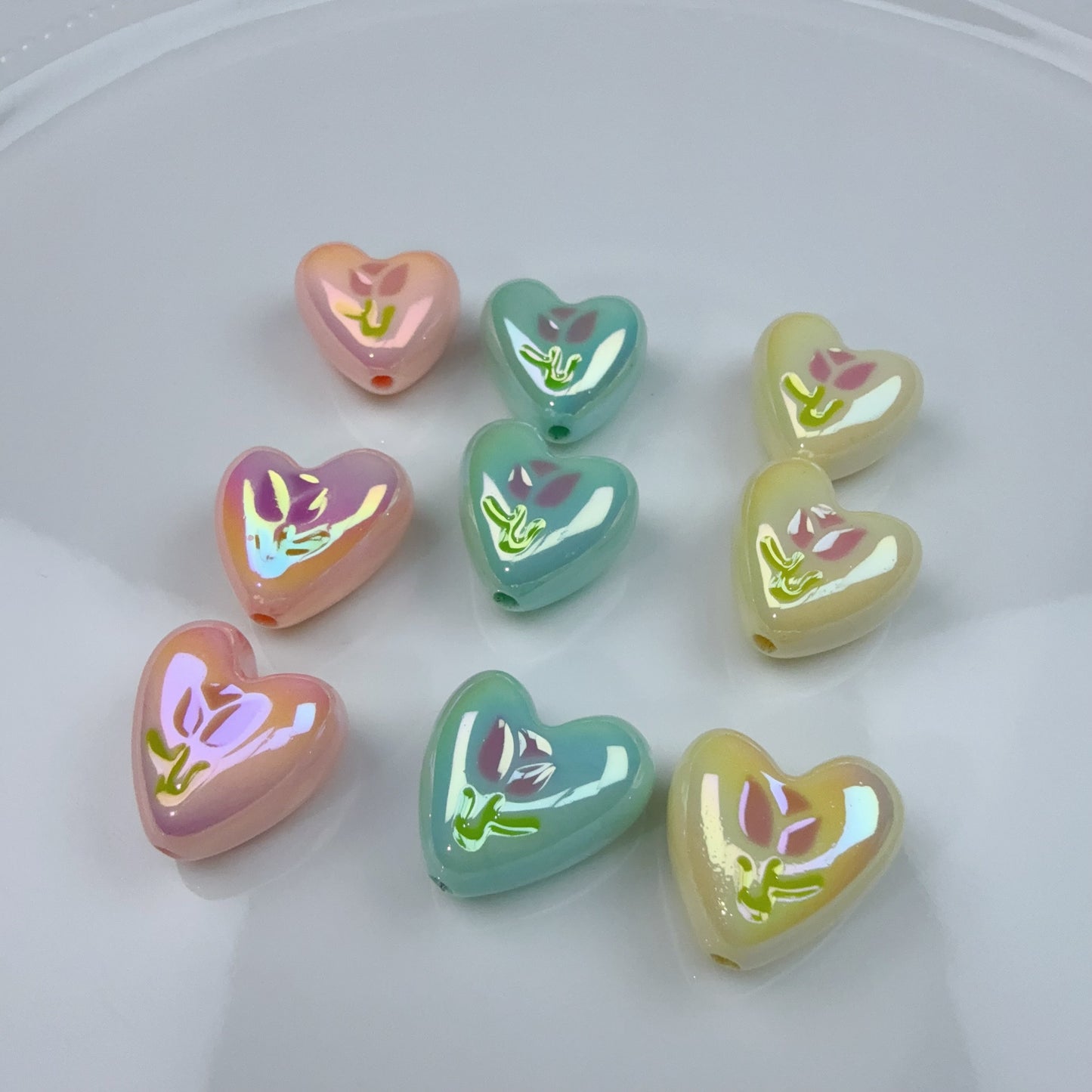 0 0今日新作 チューリップハート  アクリル(0626)