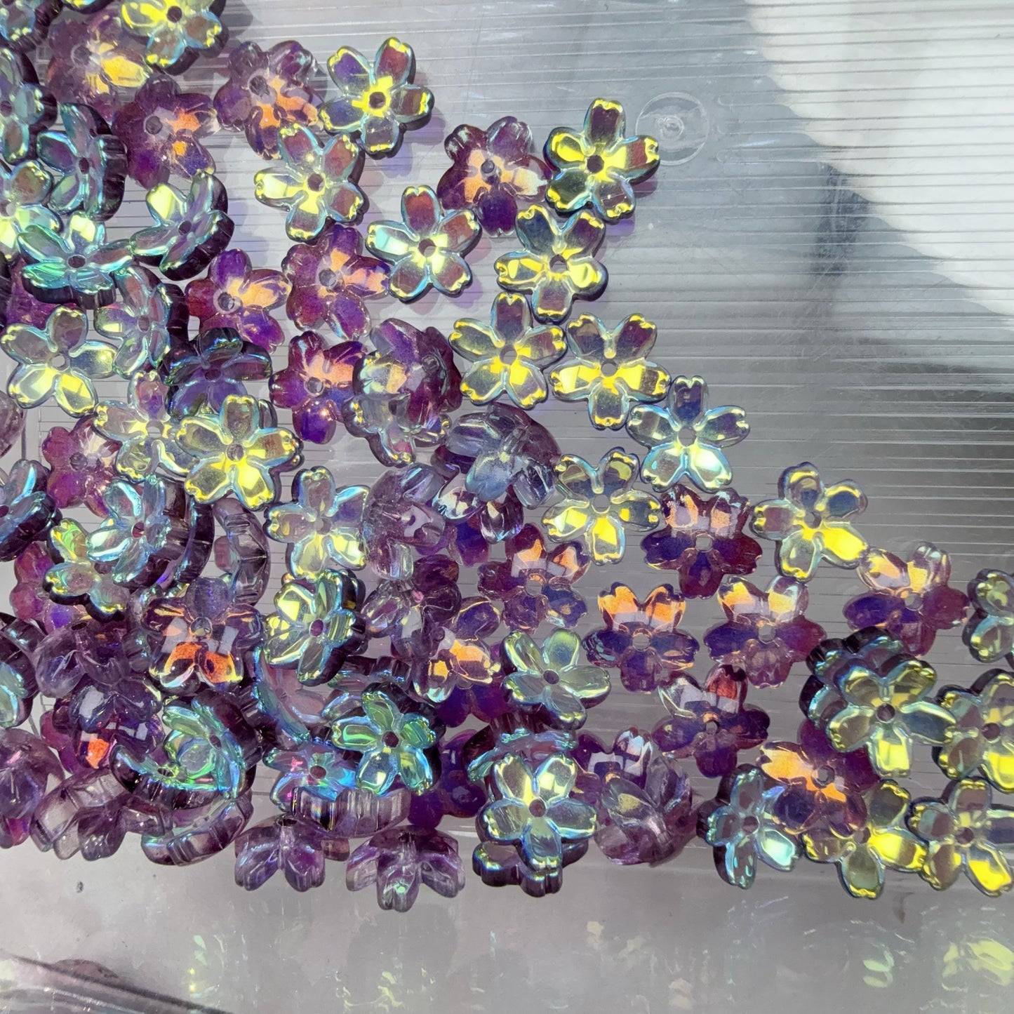 0 0今日新作 単色ツヤツヤメッキガラス桜(0929)