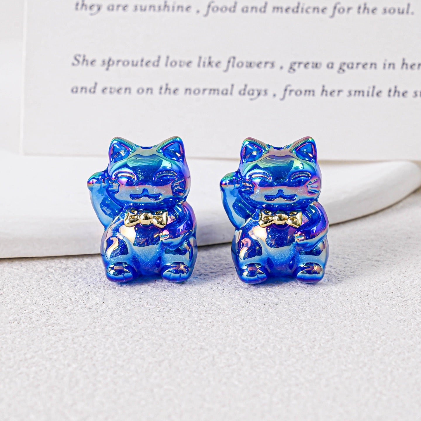 0 0今日新作 ミニチュア招き猫 树脂（1230）