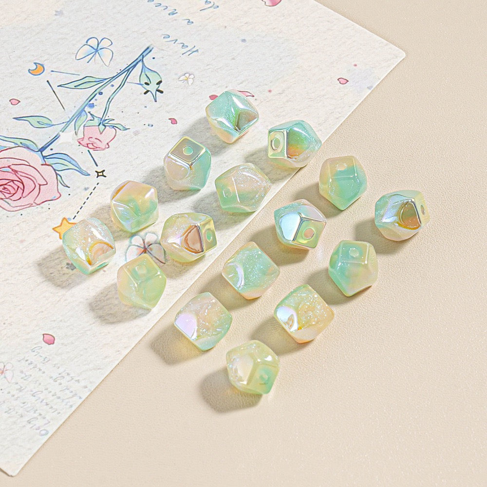 0 今日新作 敦煌の細かいキラめきを持つ三色ストーン（0609）