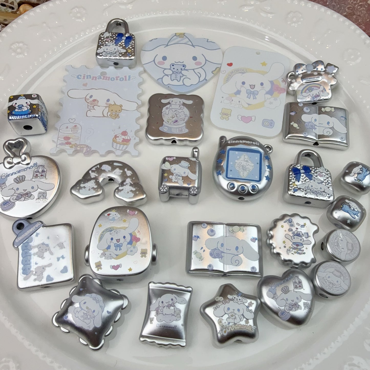 0 0今日新作 47ちゃん 艶消しシルバーベース キャラ混ぜ(1106)