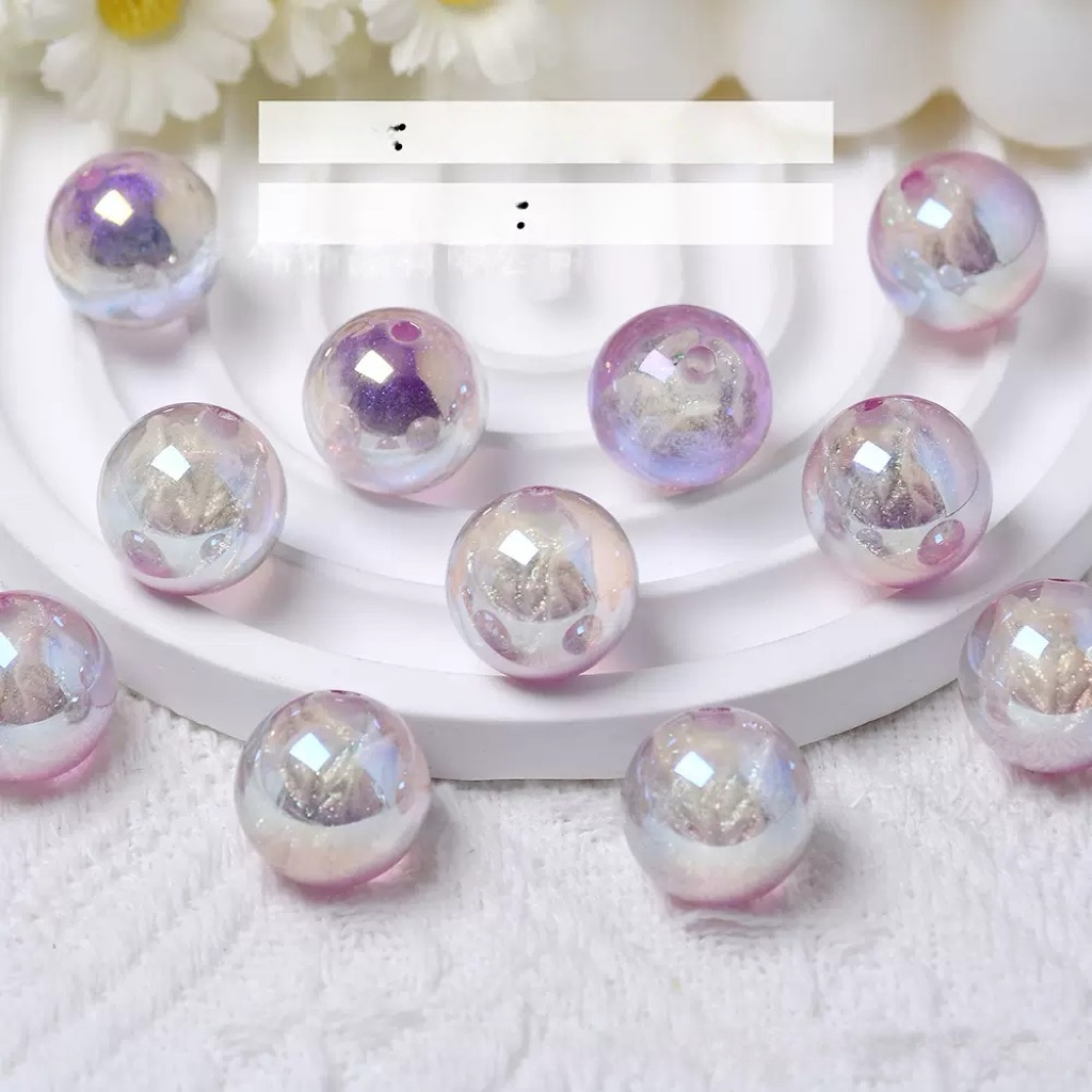 0 0今日新作 チューリップが入り樹脂ビーズ  現品(0310)