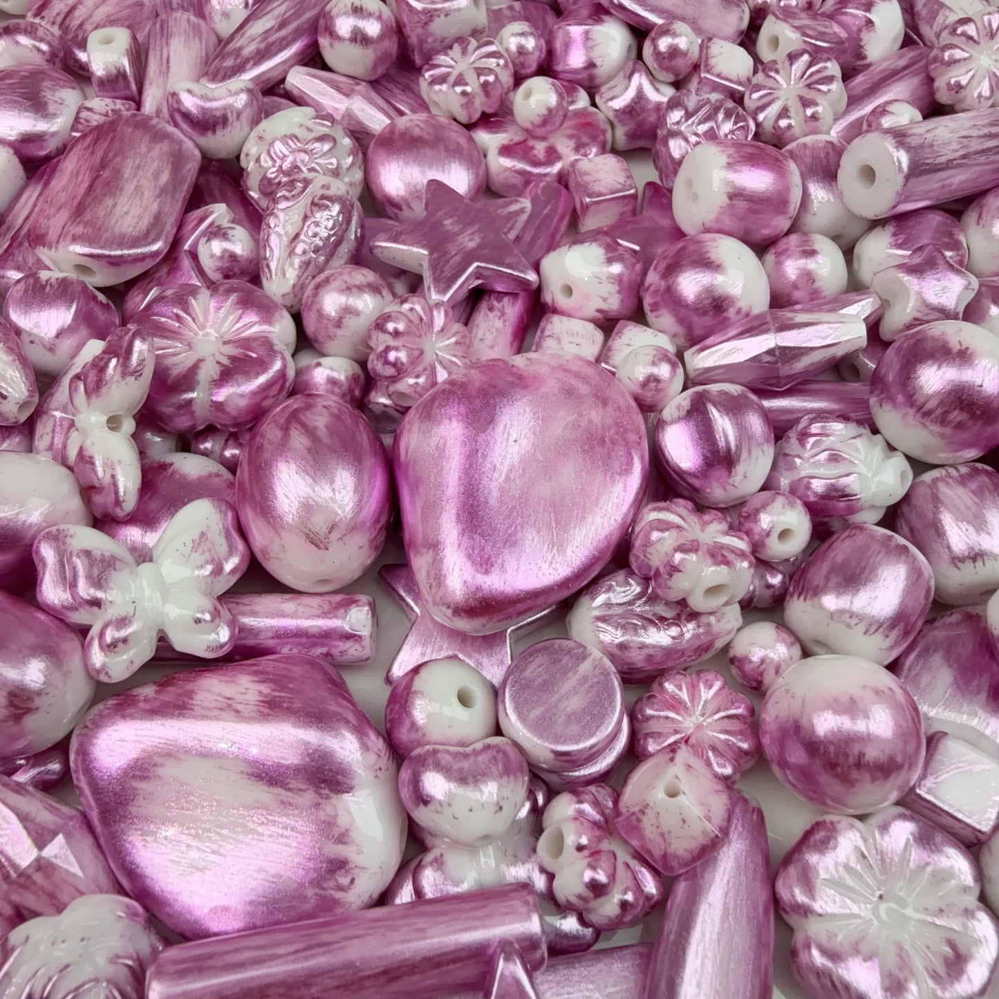 0 0今日新作 白ピンク アクリル混ぜ(1203)