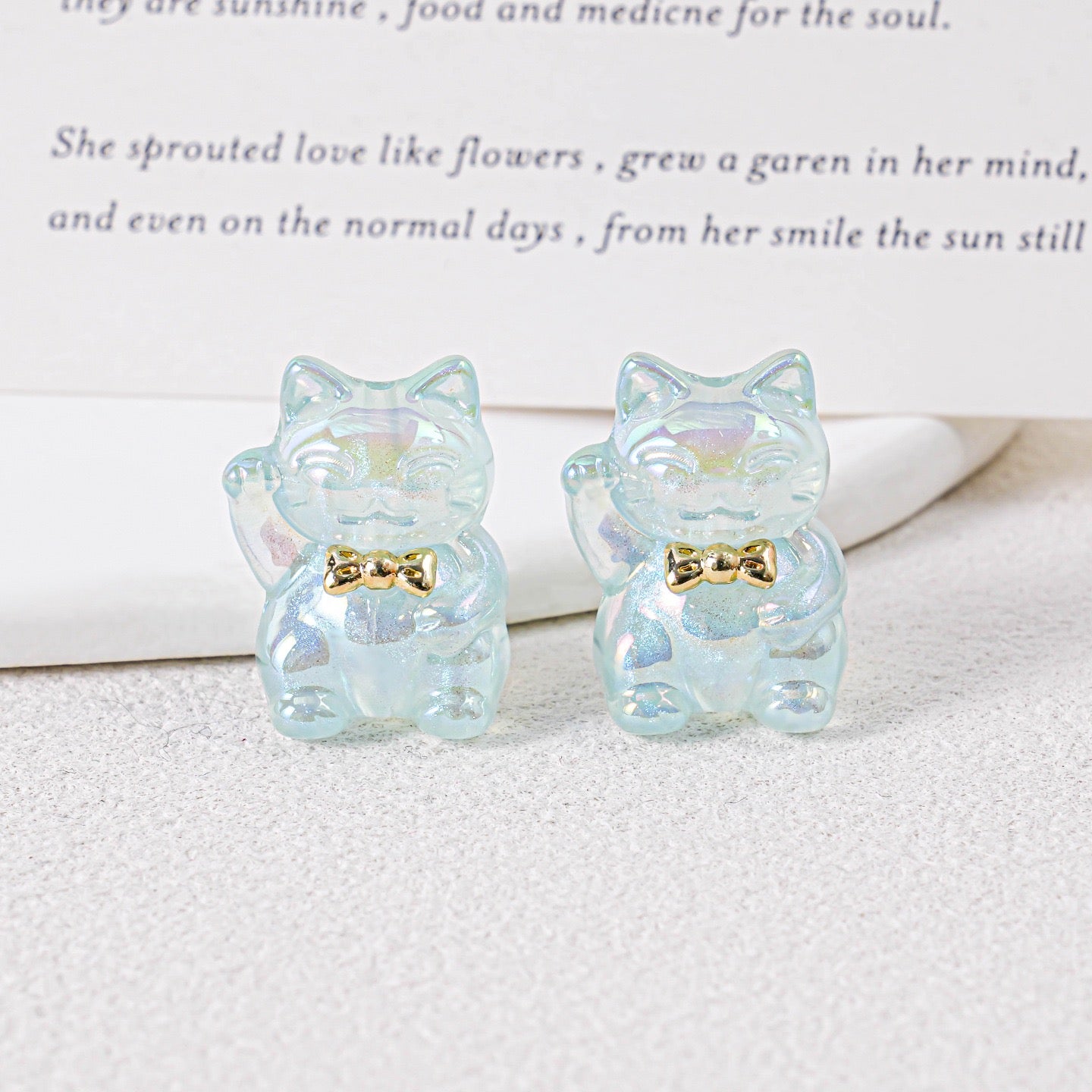 0 0今日新作 ミニチュア招き猫 树脂（1230）