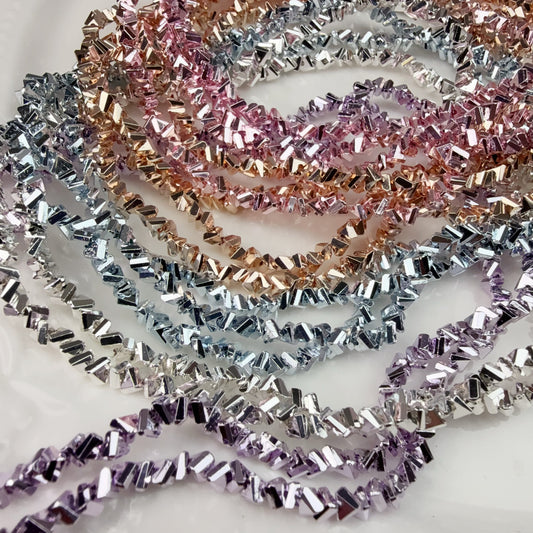 0 0今日新作 メッキ三角形カットー4ミリ(0104)