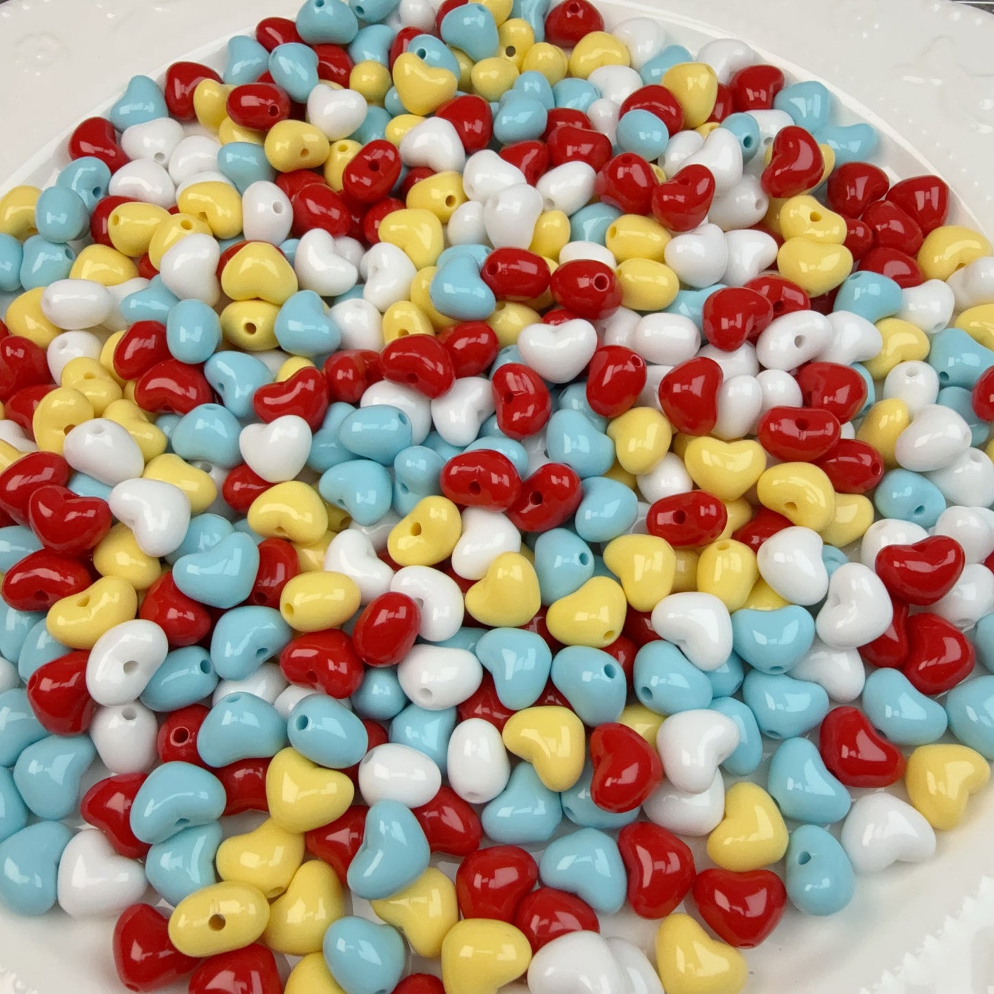 0 今日新作 リンゴワンちゃん ーハート アクリル混ぜ(0423)