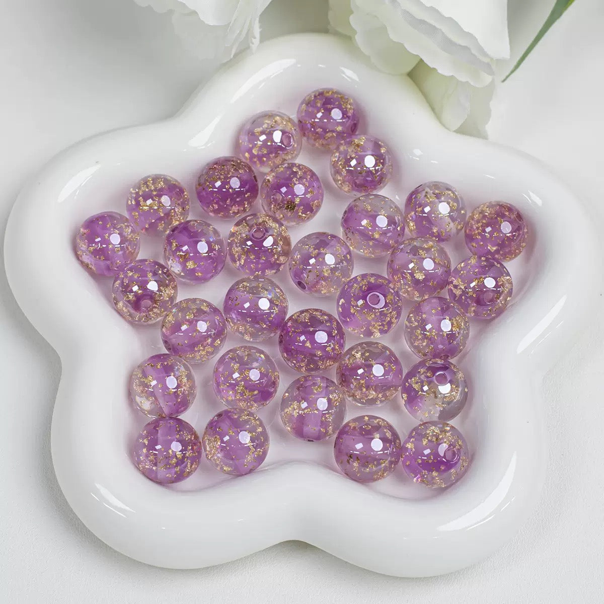 0 0今日新作 金箔 染芯ビーズ（1130）