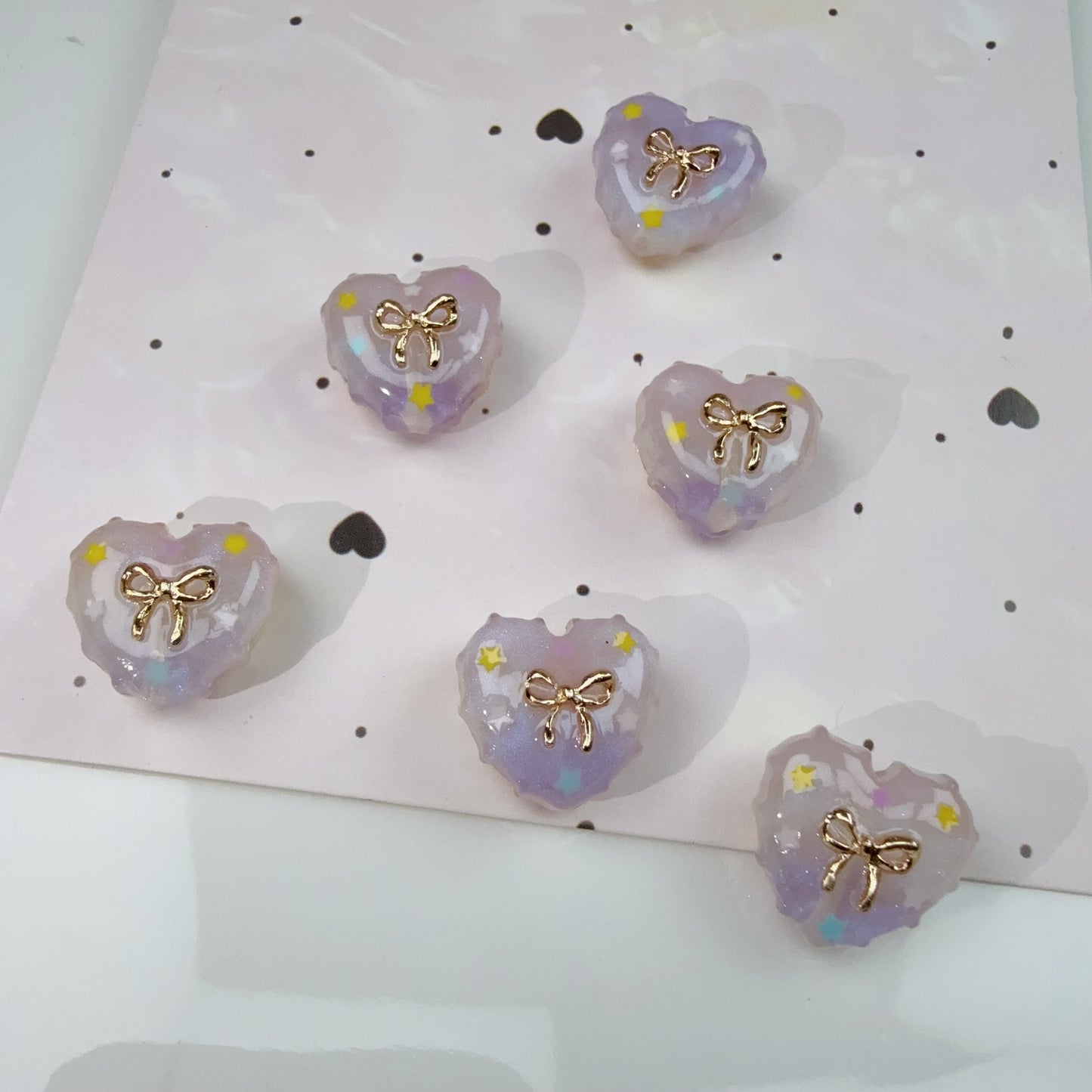 0 今日新作 樹脂リボンハート(