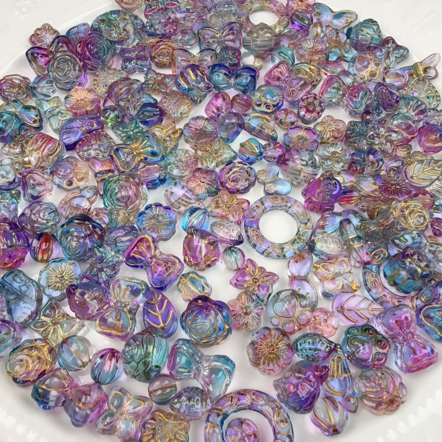 0 0今日新色 金描きガラスバロックー多彩(0702)