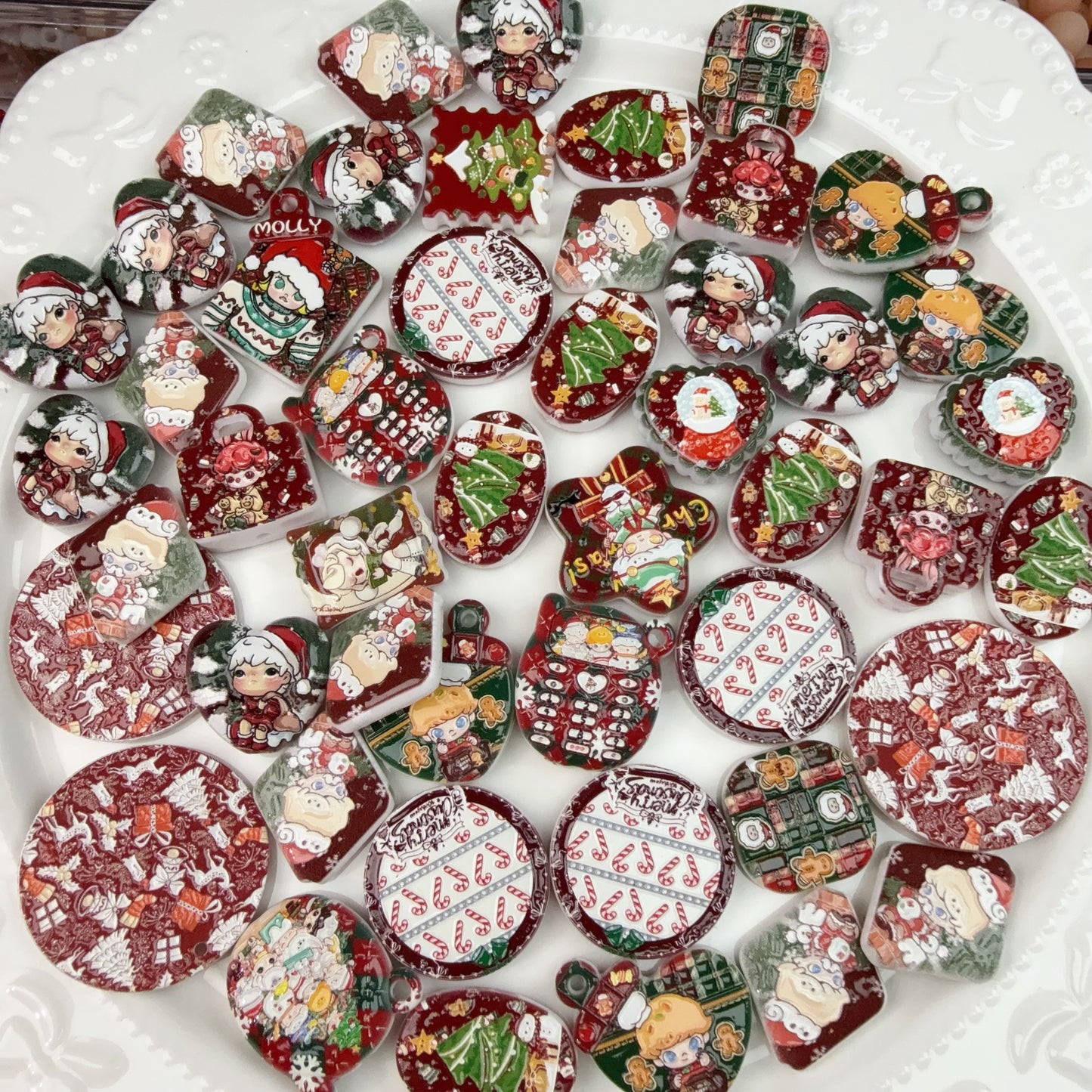 0 0クリスマスPM 浮彫 アクリル混ぜ(1016)