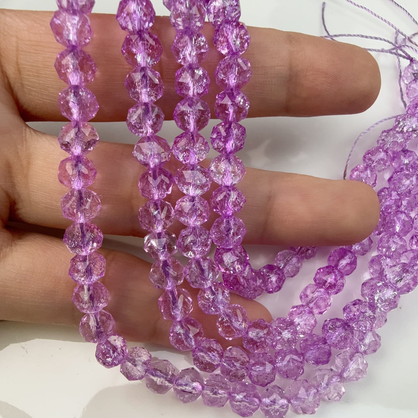 0 0今日新作 花ボールカット6ミリ-超クリア単色(0909)