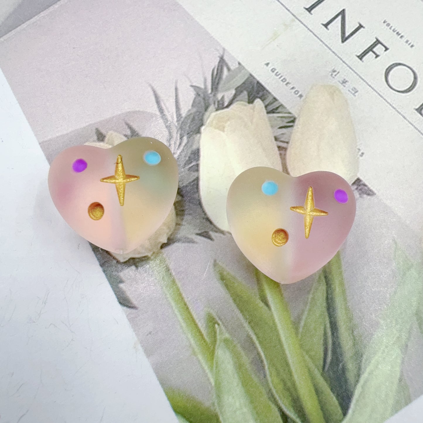 0特价 樹脂ハートフロストグラデーションカラー(0521)