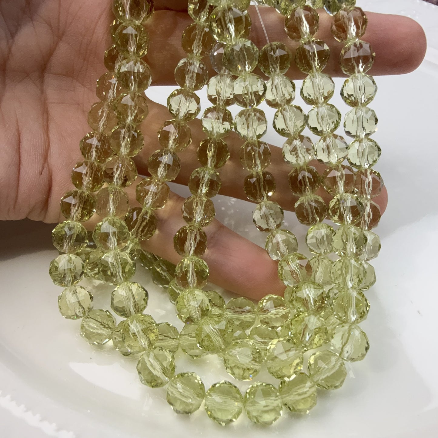 0 0今日新作 花ボールカット2-超クリア単色8ミリ(0909)