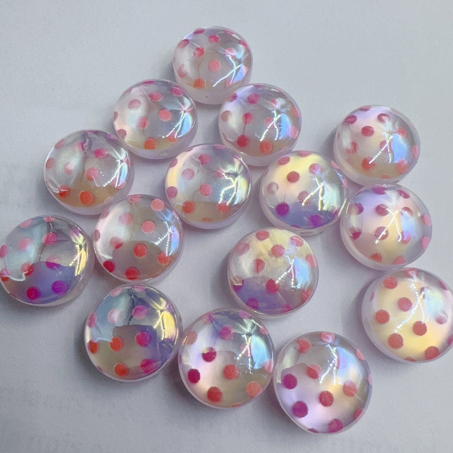 0 0今日新作 プリントされたキャットアイラウンドビーズ（0130）