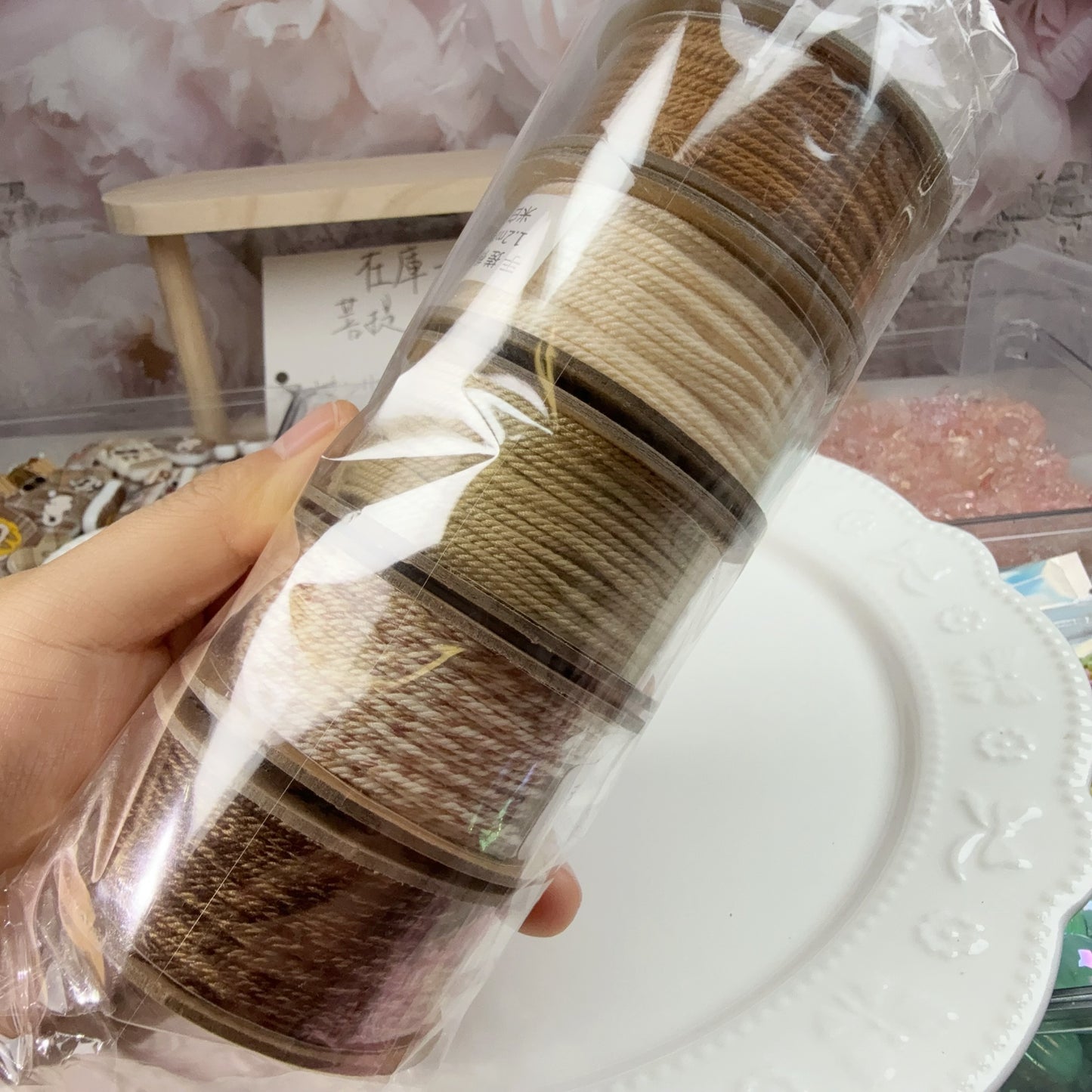 0 0今日新色 手擦り綿糸（1129）