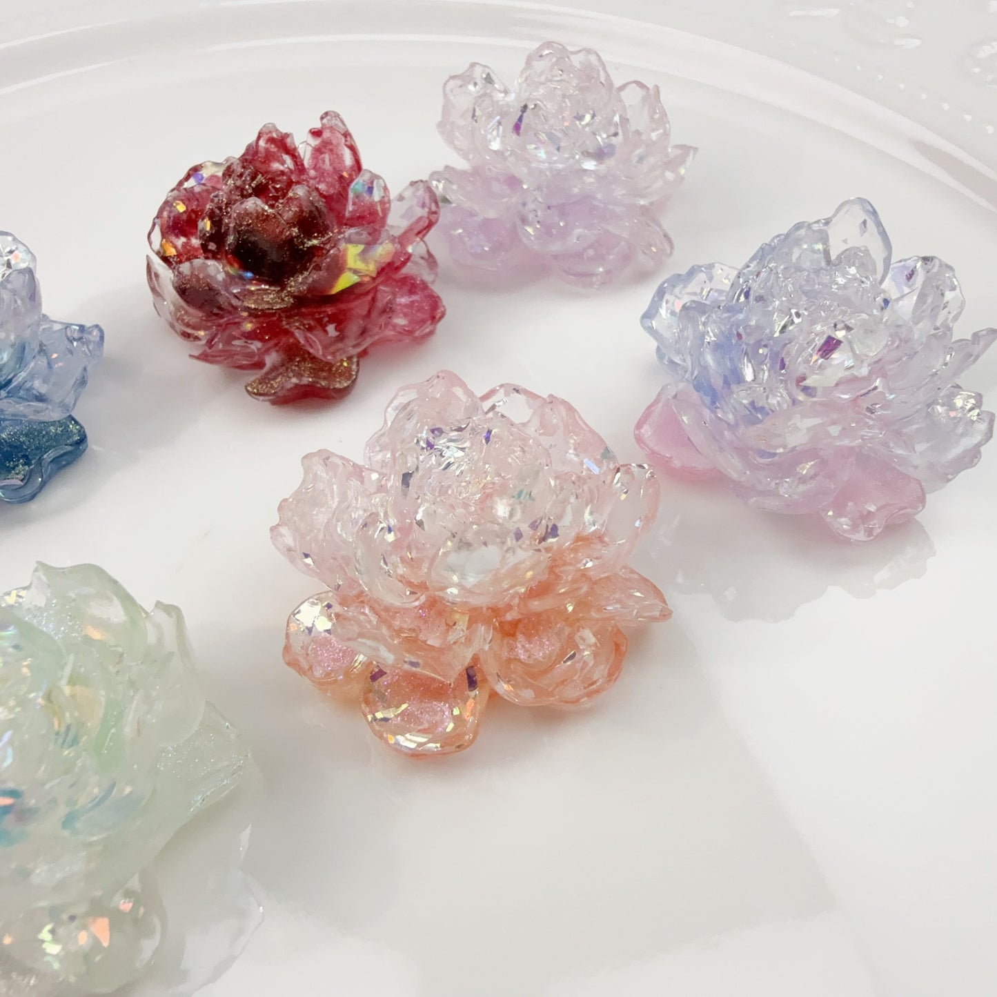 0 0今日新作 立体薔薇 夜光効果 通し穴(0522)