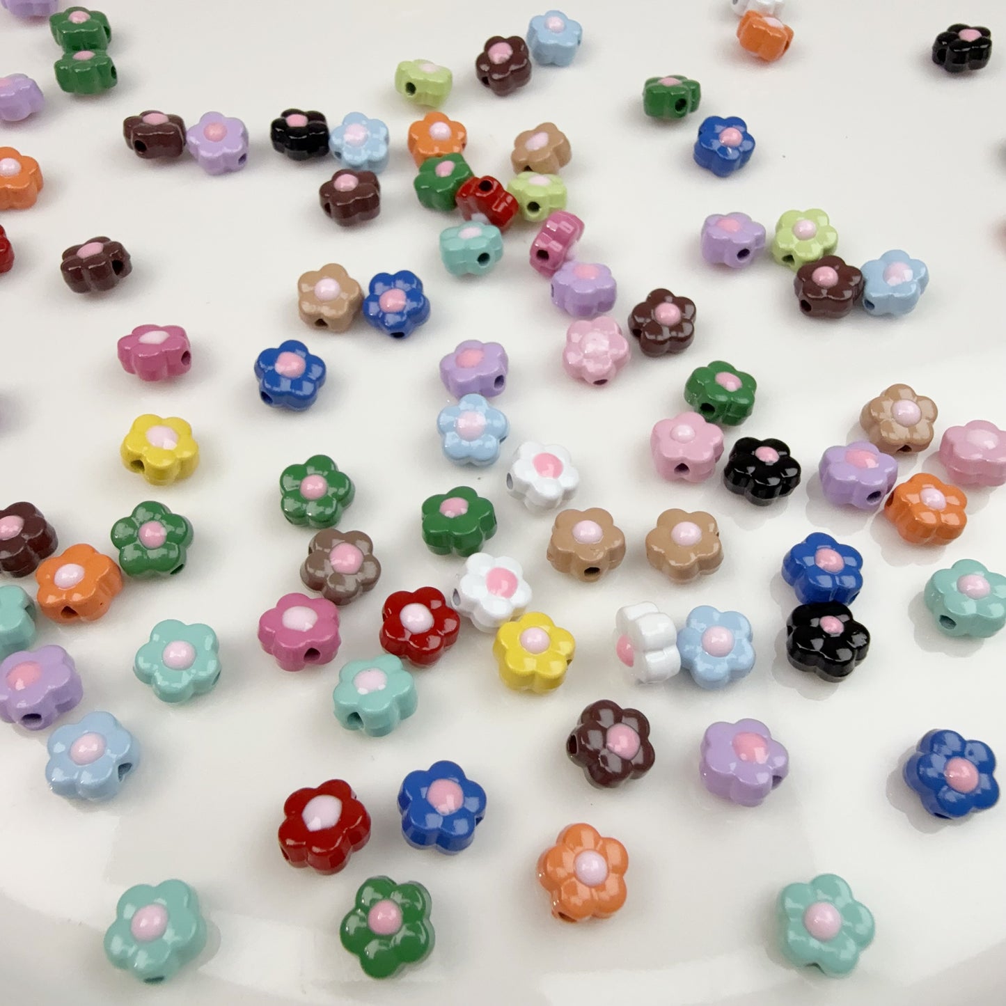 0 0今日新作 合金ーピンク芯お花(0304)