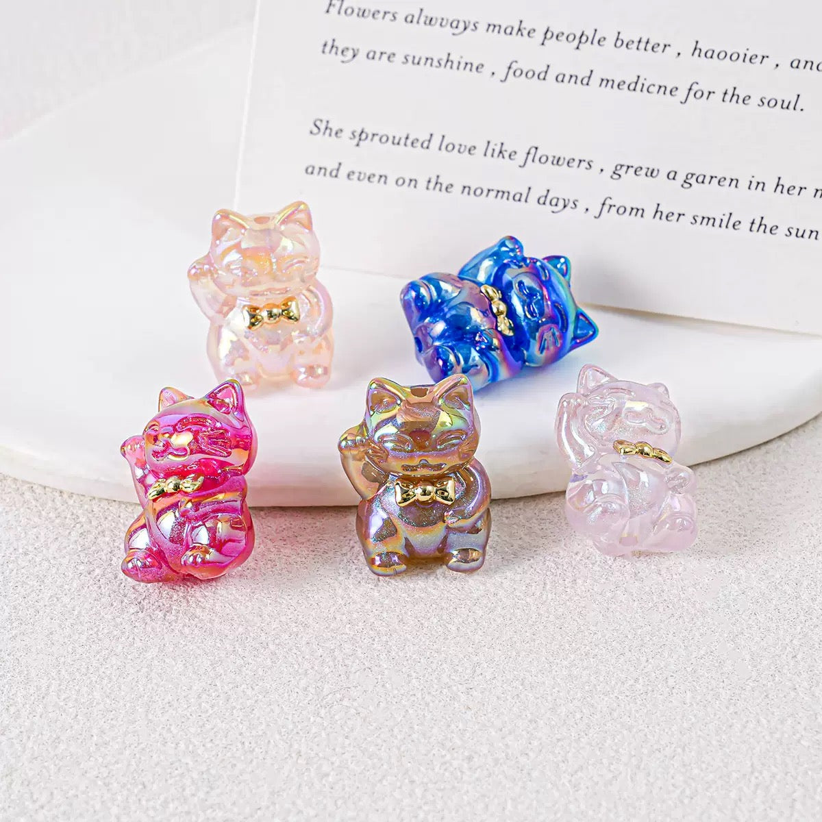 0 0今日新作 ミニチュア招き猫 树脂（1230）