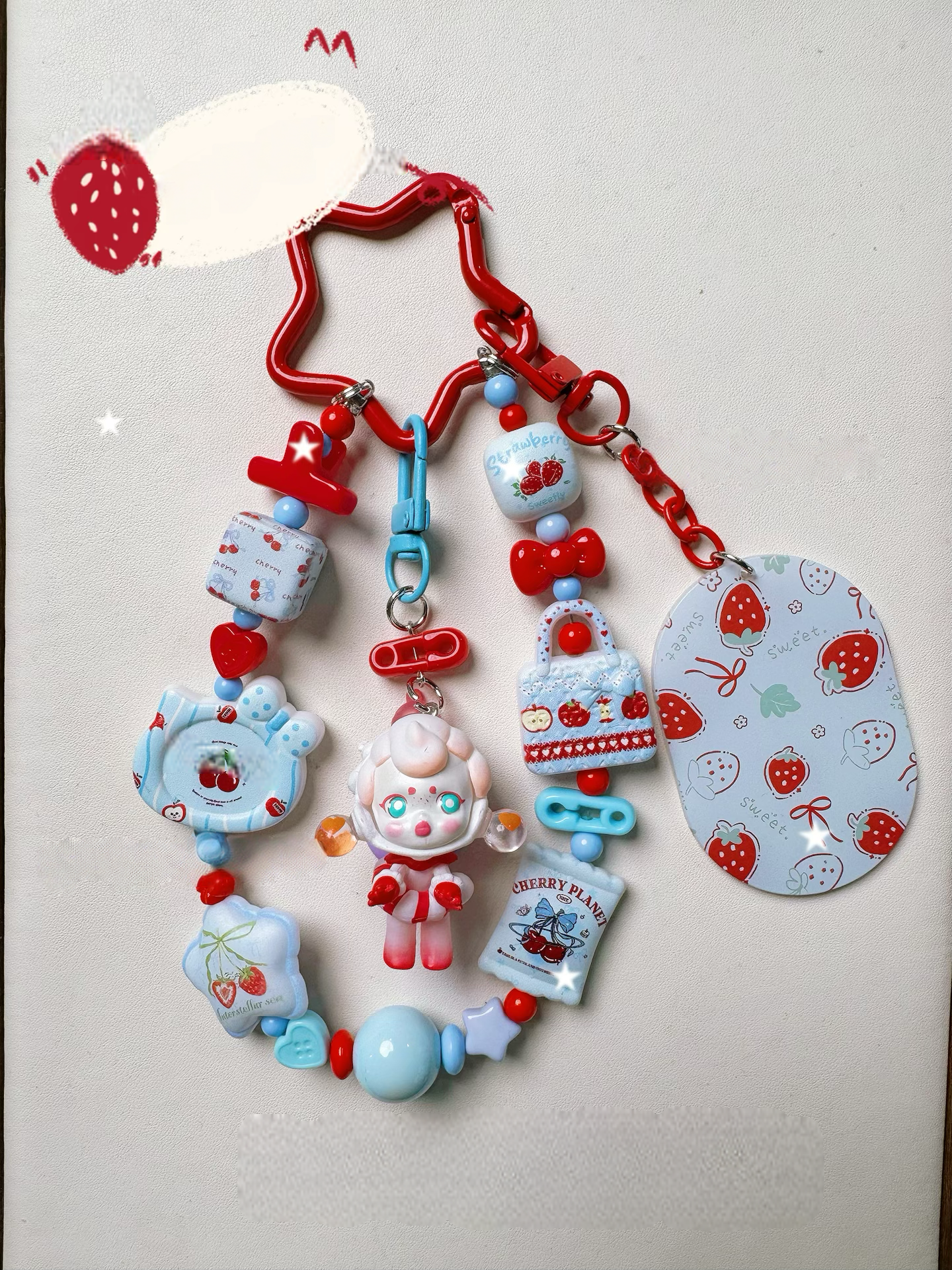 0 0今日新作 赤リンゴ アクリル混ぜ(1110)