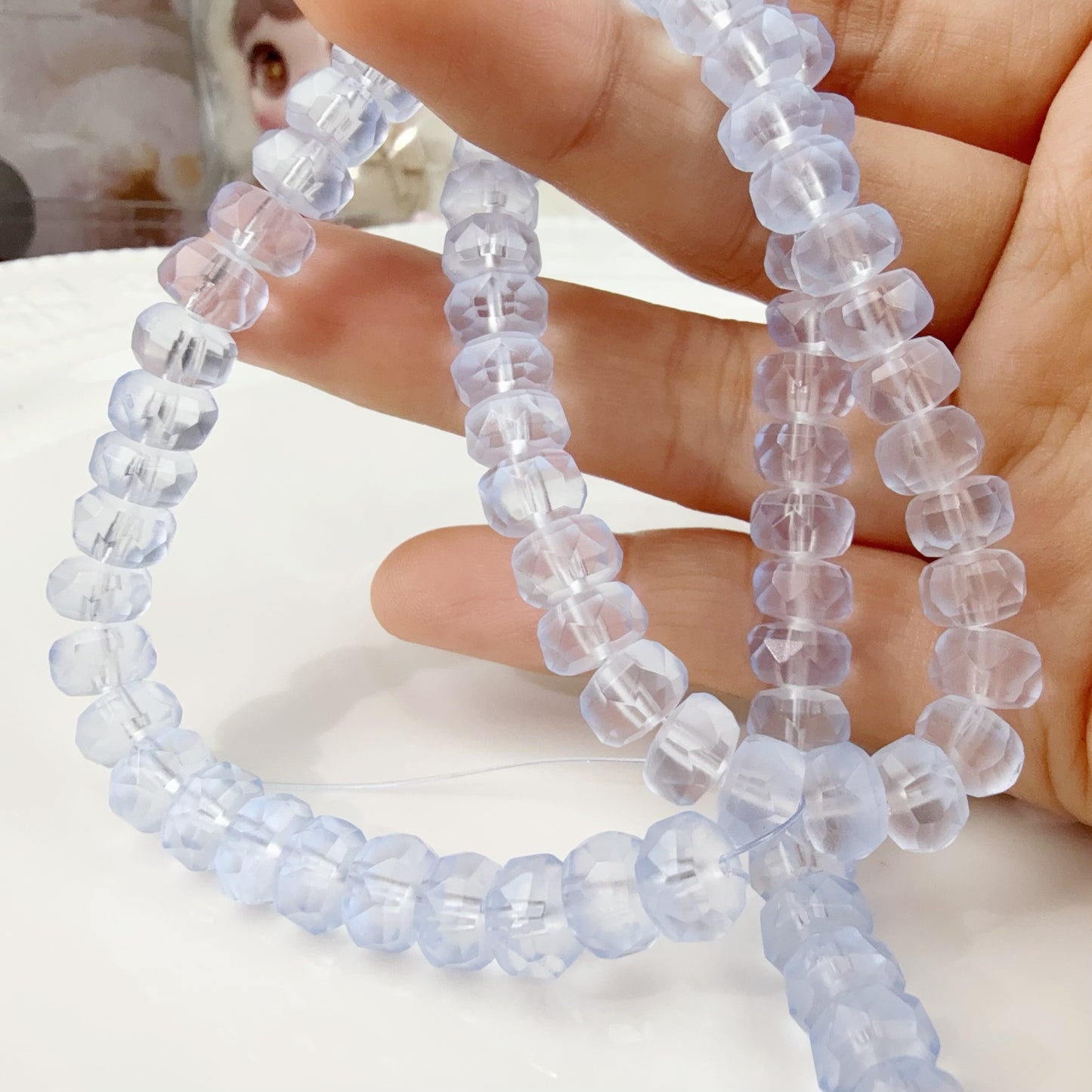 0 0今日新作 シーガラス風ー車輪8ミリ(0110)