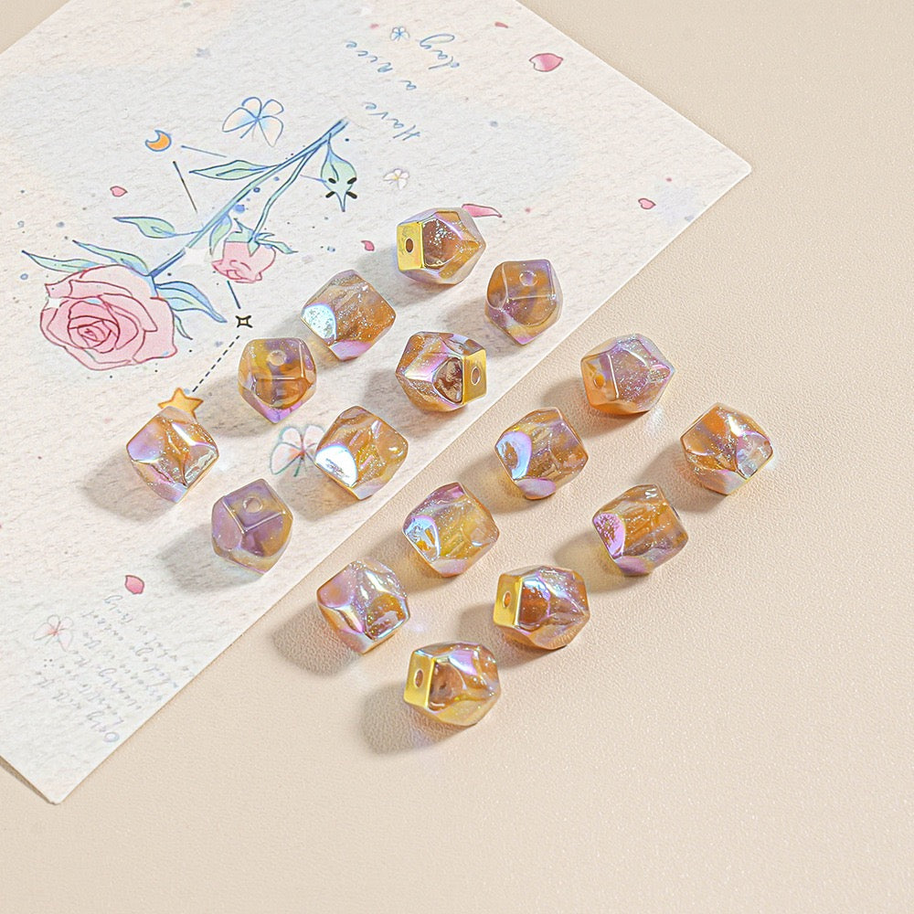 0 今日新作 敦煌の細かいキラめきを持つ三色ストーン（0609）