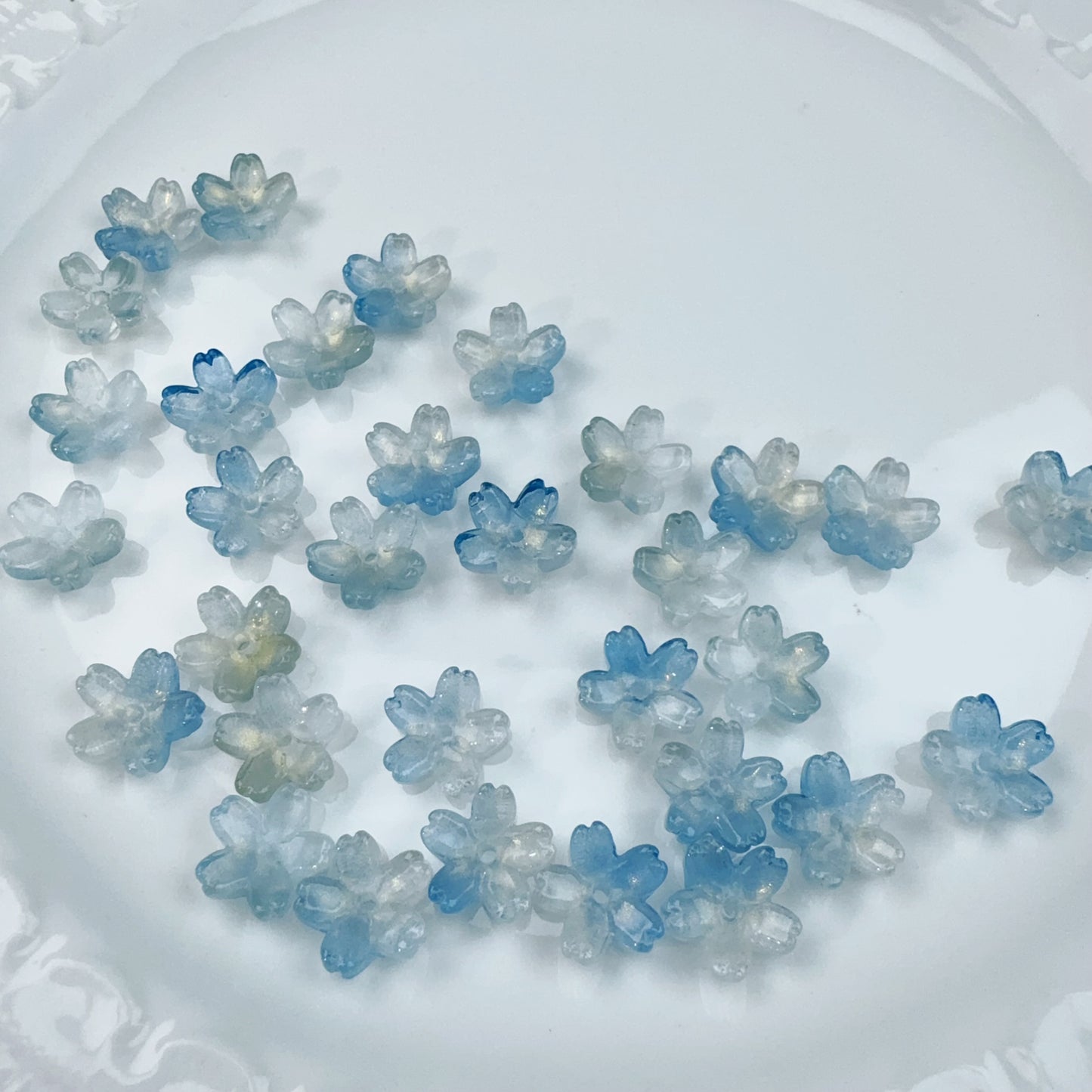 3-G 水墨桜 ガラスパーツ(0125)