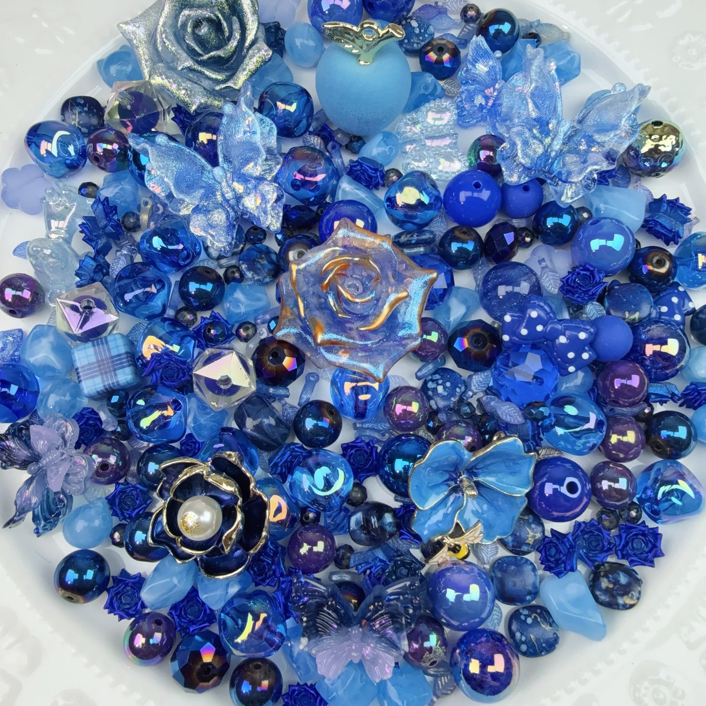 0 0今日新作 藍の涙 アクリル混ぜ(1129)