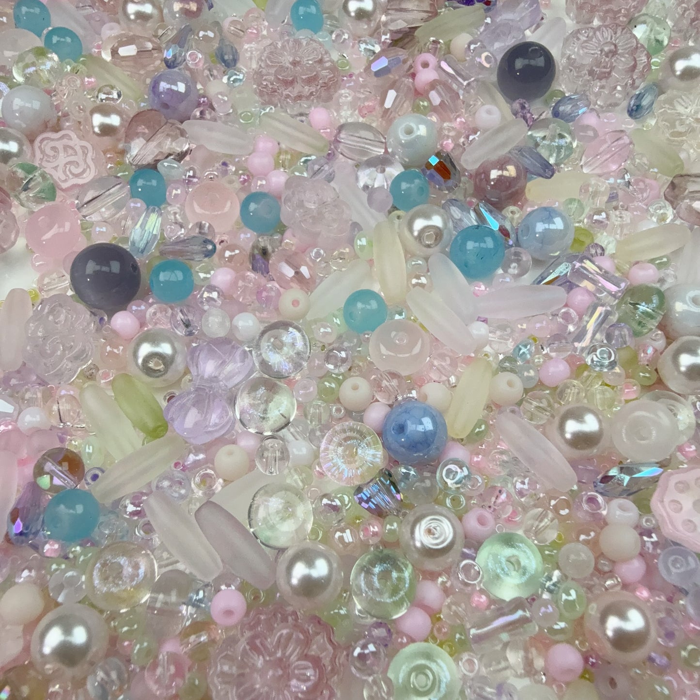 0 0今日新作 クリアオレンジ&水色&ピンク シードビーズ混ぜ (0916)