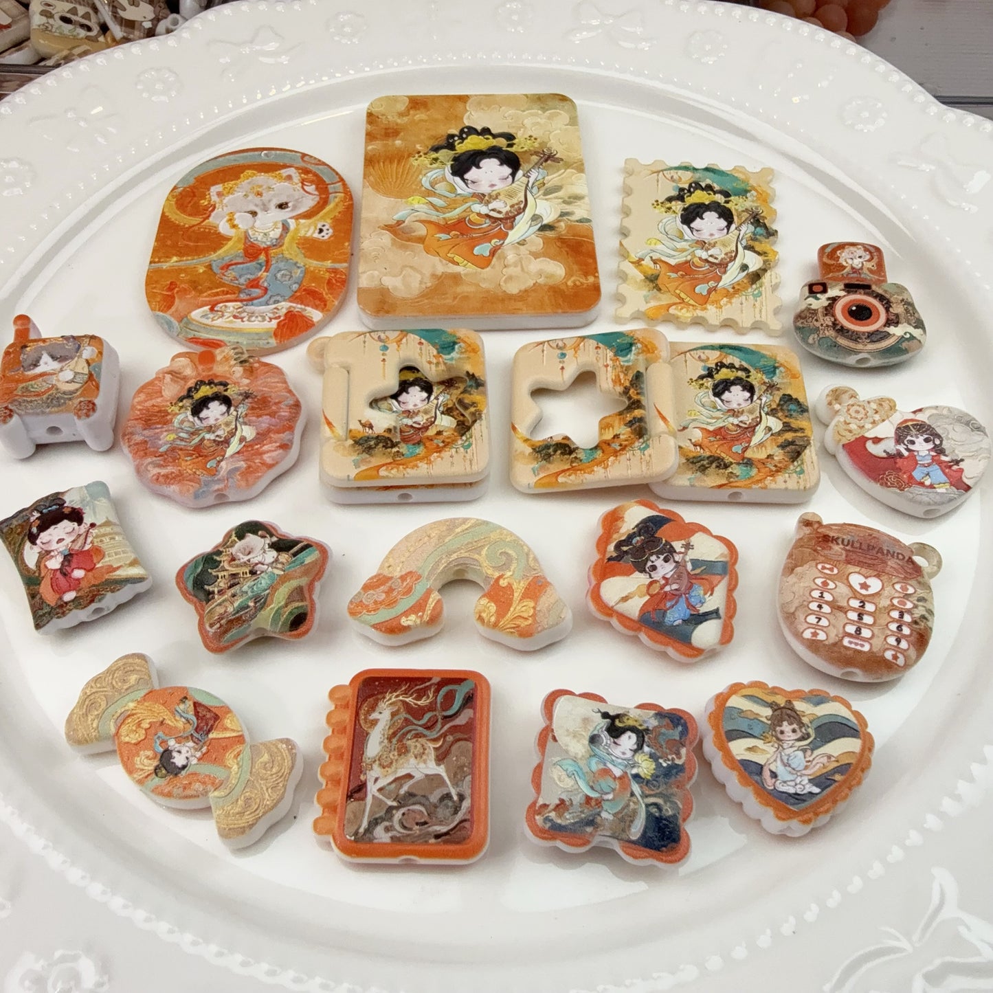 0 0今日新作  敦煌POP 浮彫 アクリル混ぜ(1023)