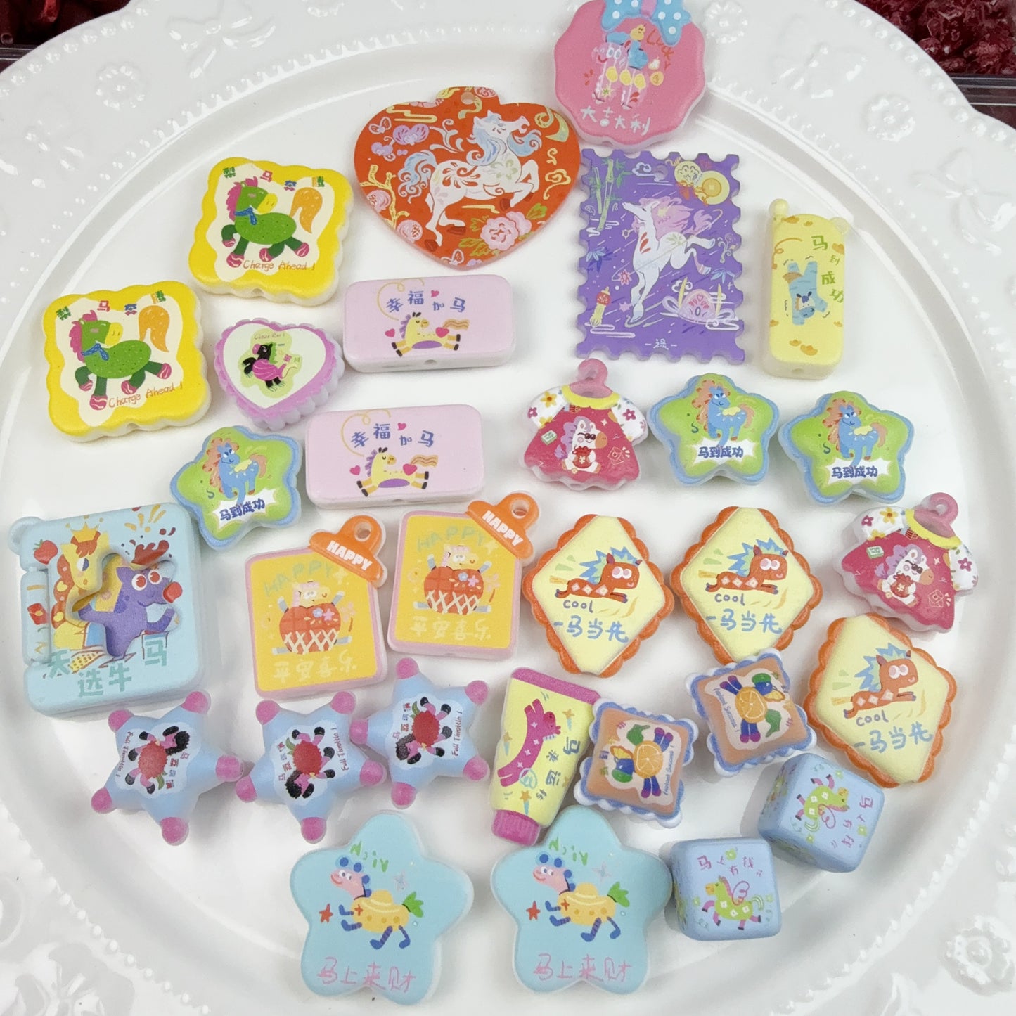 0 0今日新作 馬 アクリル混ぜ(1222)