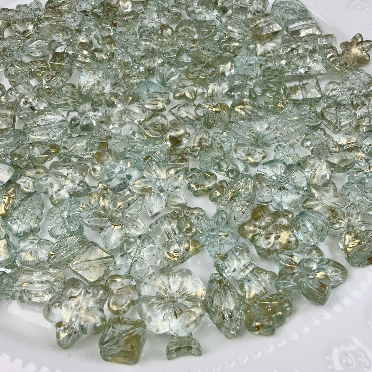 0 0今日新色 アクリルバロックークリア金描き(0601)