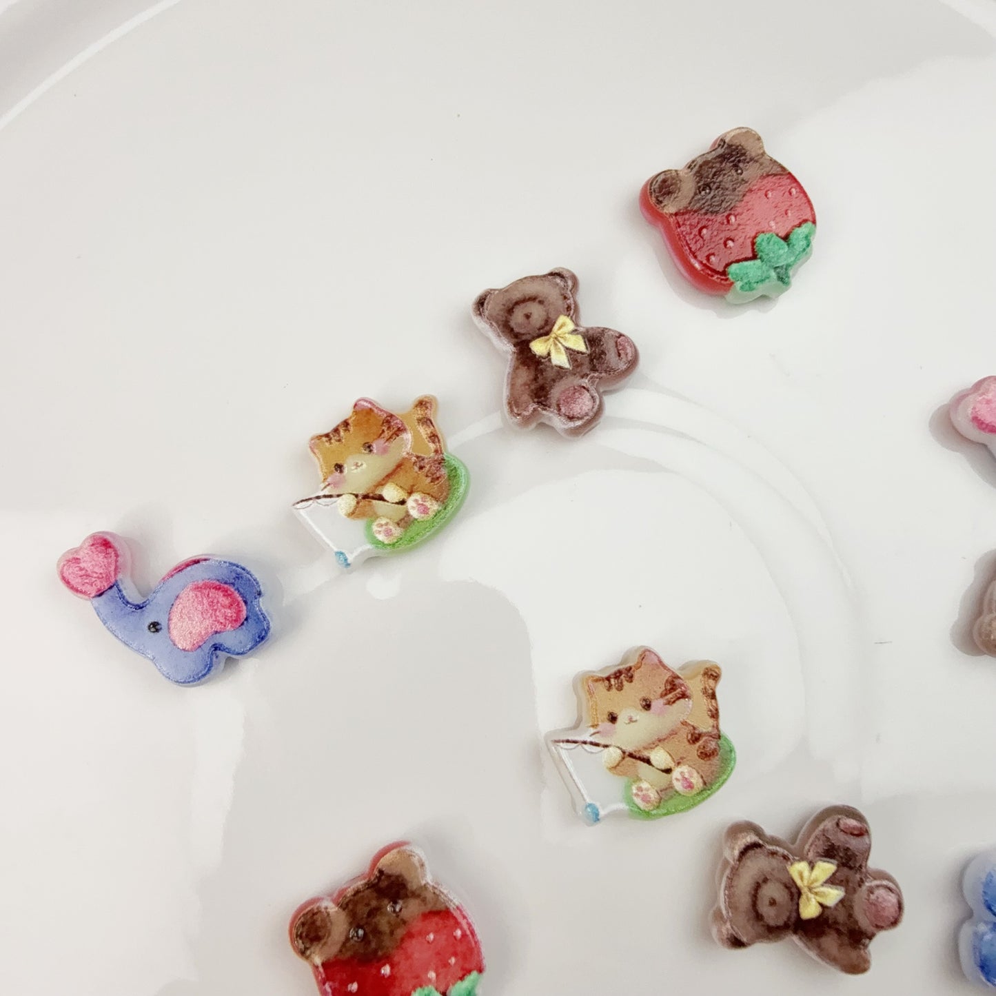 0 0今日新作 ゾウ＆猫＆熊  miniプレート(0526)