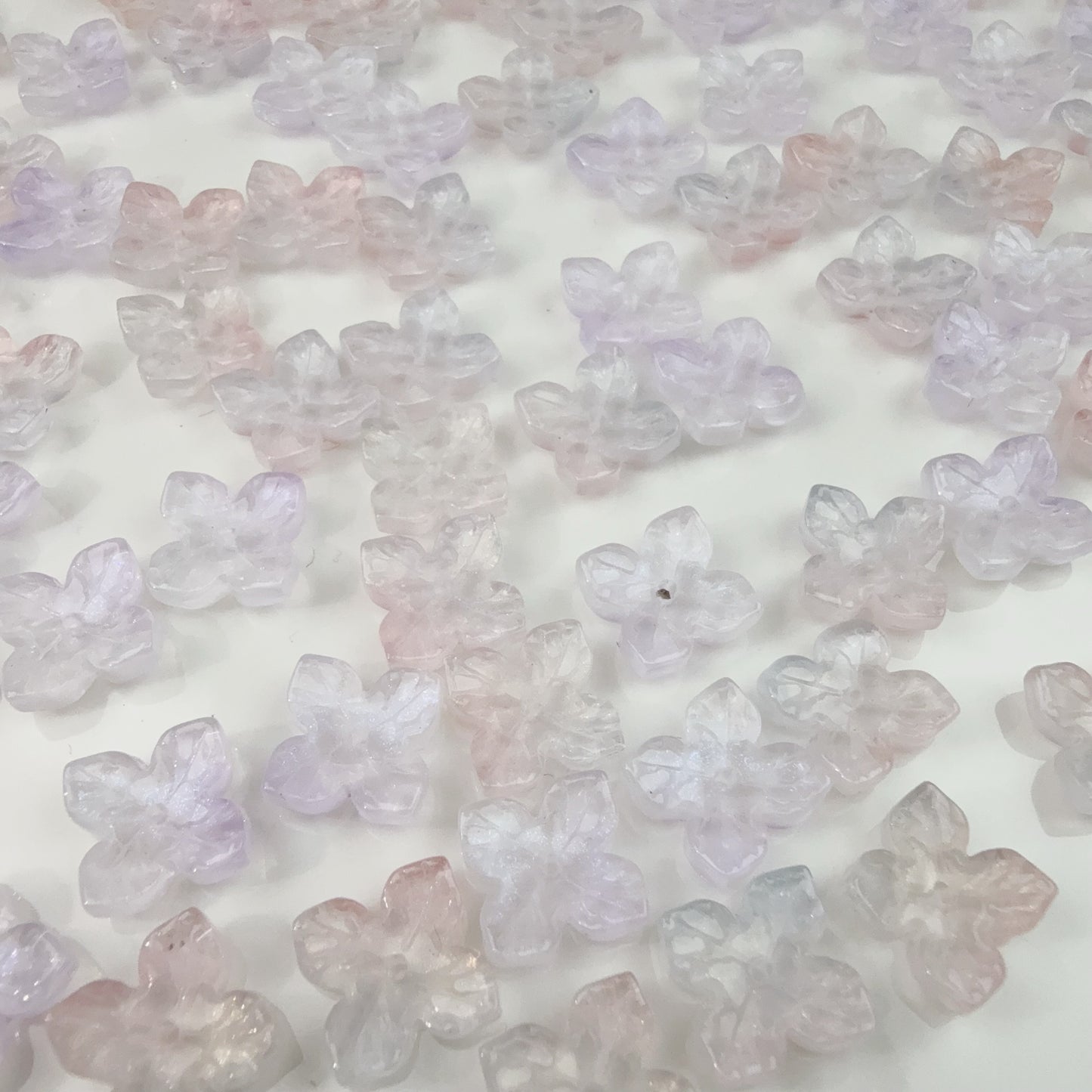 0 0今日新作 ガラスビーズ-4片花12ミリ(0125)