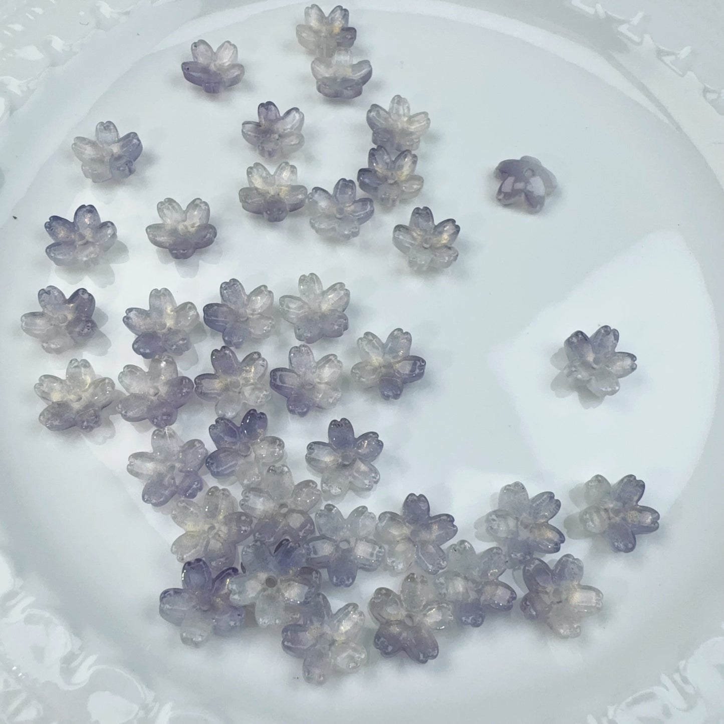 3-G 水墨桜 ガラスパーツ(0125)