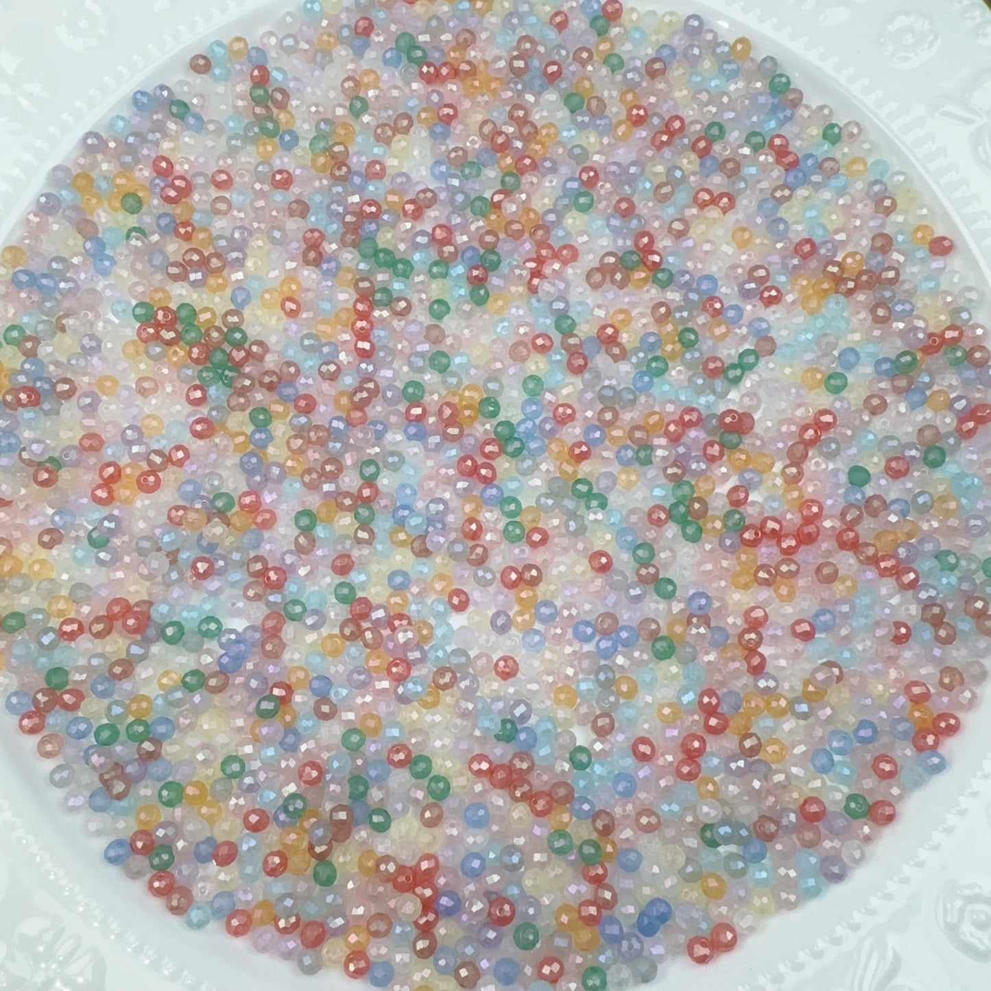 0 今日新作 クリア人魚姫ボタンカット シードビーズ チビビーズ(0311)