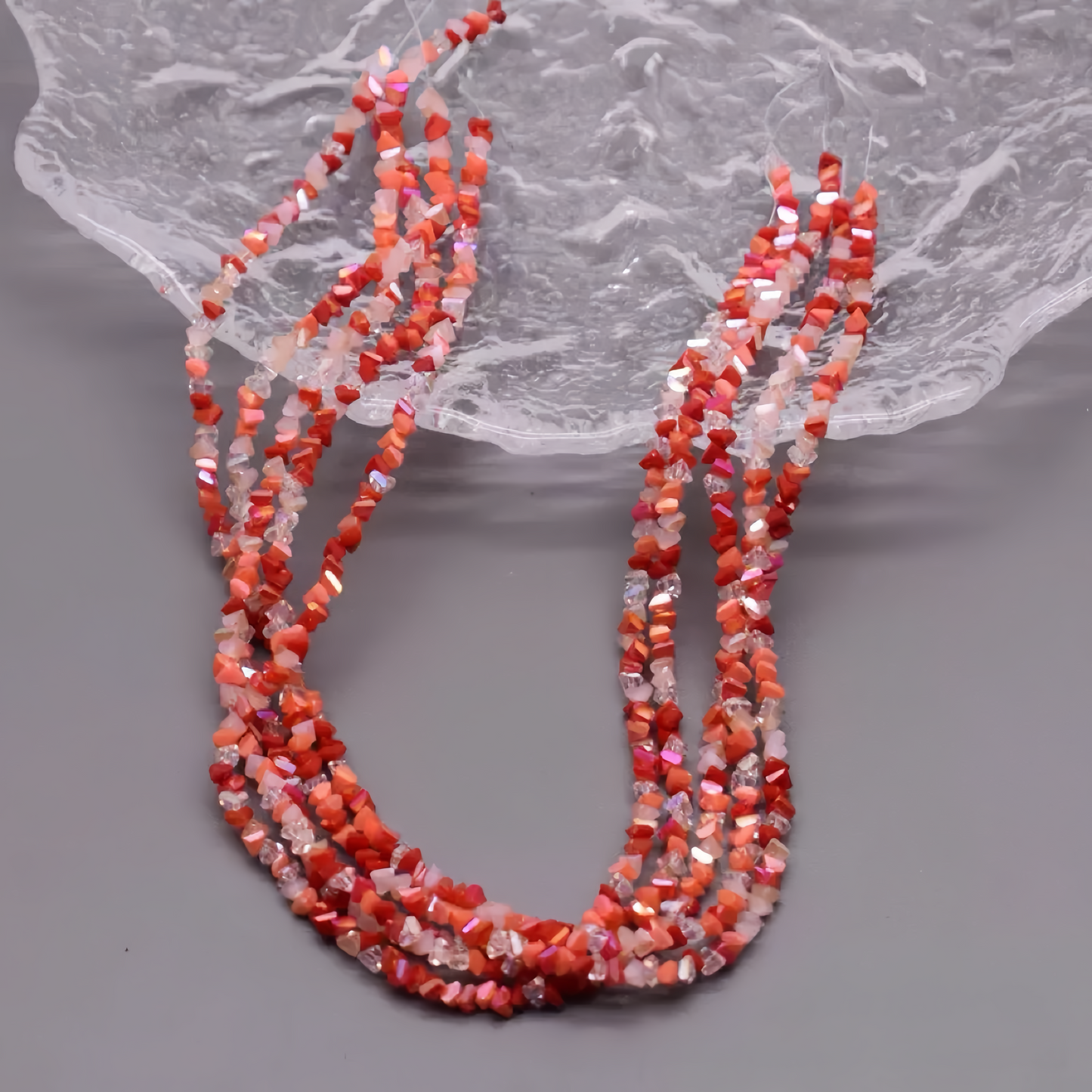 0 0今日新作 3MMパステル三角形カットー4ミリ(0107)